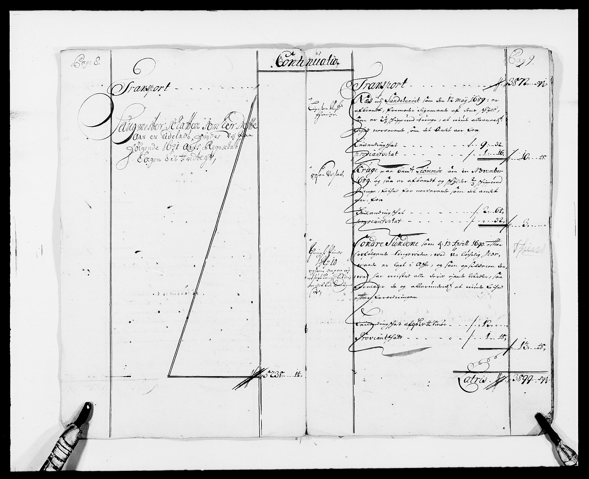 Rentekammeret inntil 1814, Reviderte regnskaper, Fogderegnskap, AV/RA-EA-4092/R33/L1972: Fogderegnskap Larvik grevskap, 1690-1691, p. 5