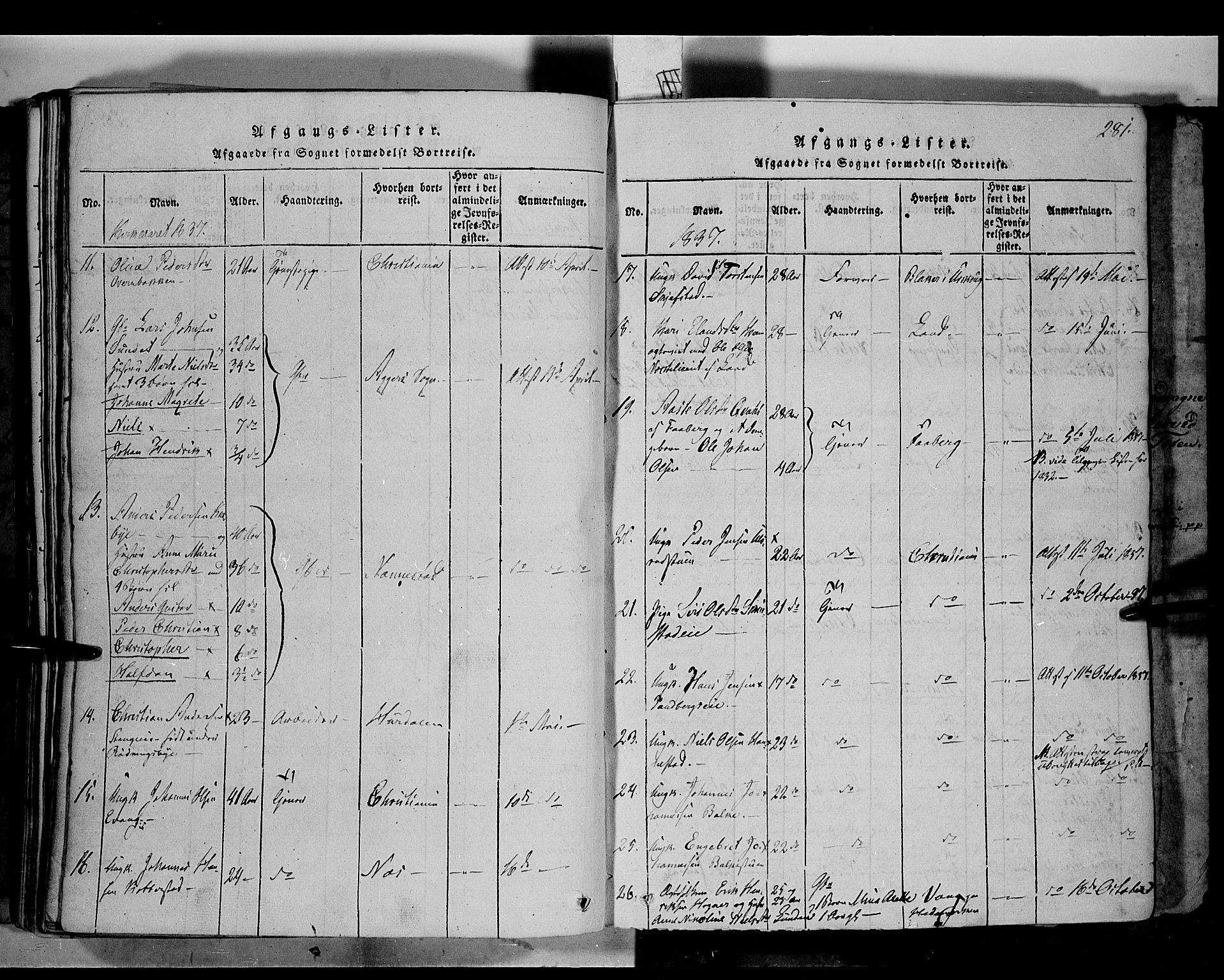 Østre Toten prestekontor, AV/SAH-PREST-104/H/Ha/Haa/L0001: Parish register (official) no. 1, 1828-1839, p. 281