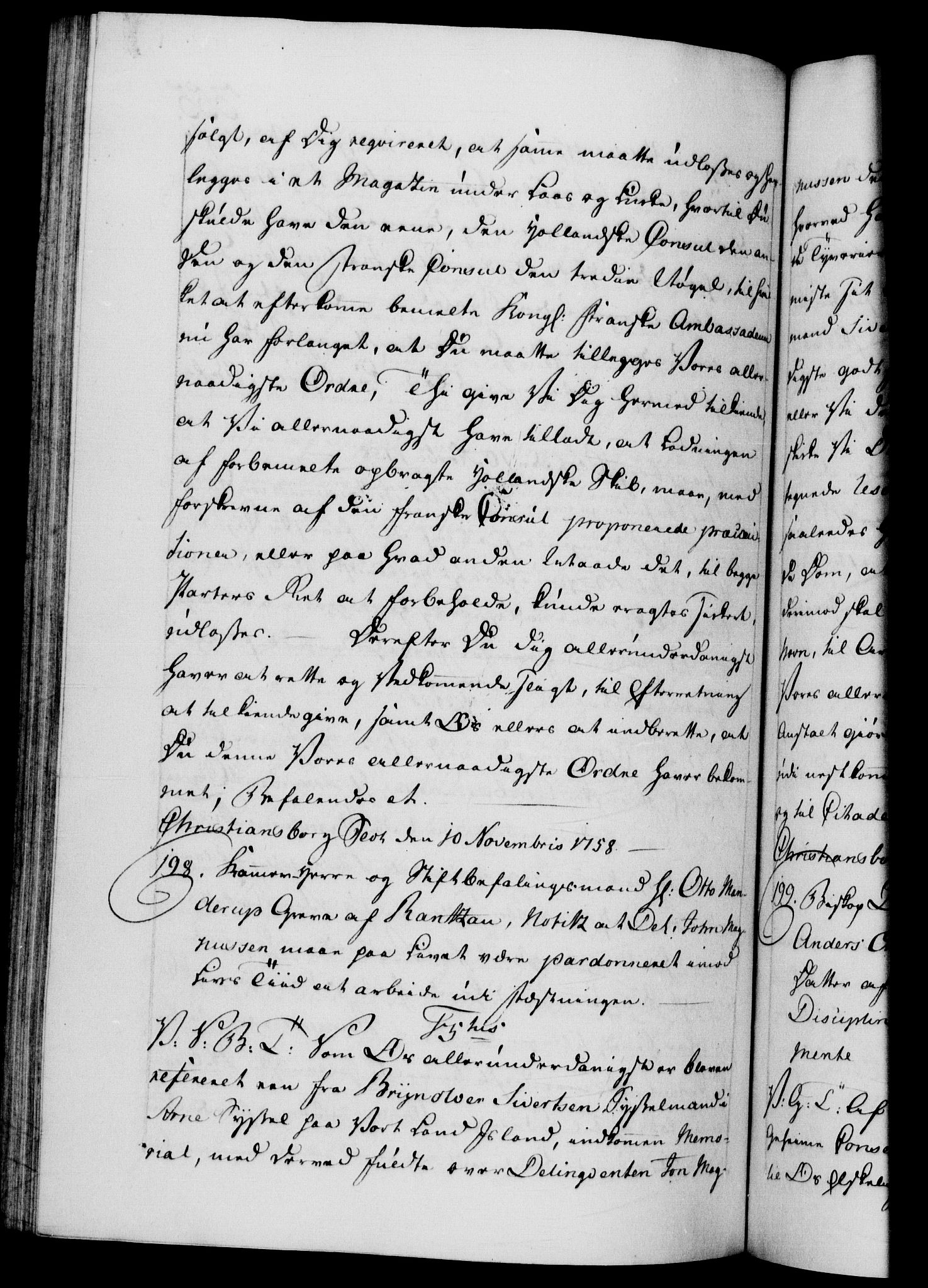 Danske Kanselli 1572-1799, AV/RA-EA-3023/F/Fc/Fca/Fcab/L0036: Norske tegnelser, 1757-1761, p. 355b