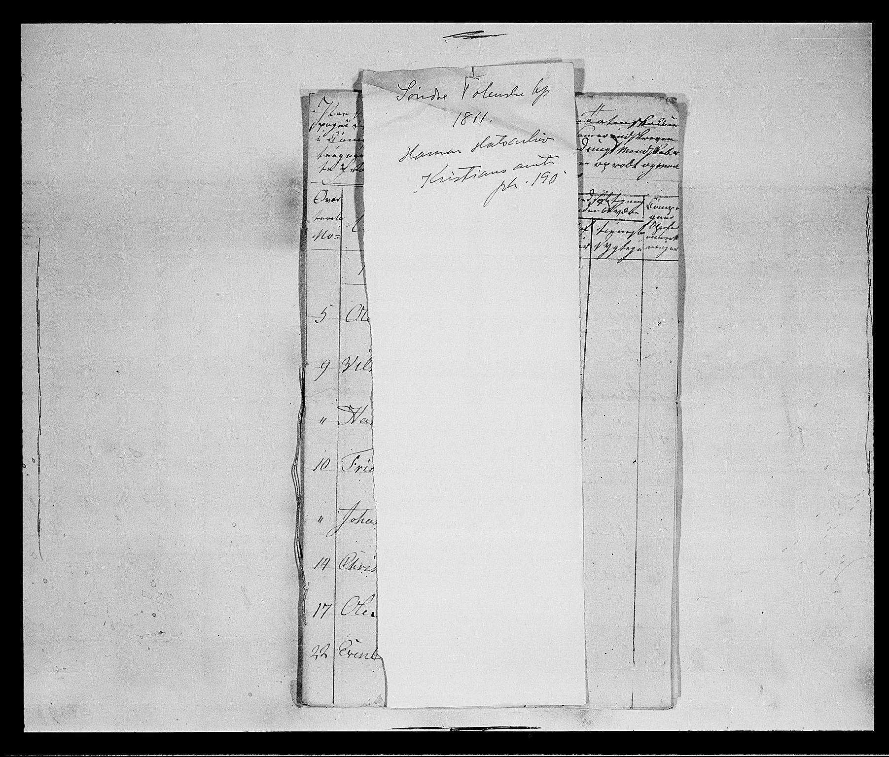 Fylkesmannen i Oppland, AV/SAH-FYO-002/1/K/Ke/L1689: Ungtmannskapslister m.v., 1803-1837, p. 92