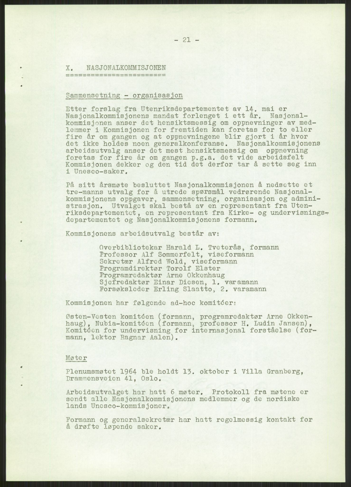 Den norske nasjonalkommisjonen for UNESCO, AV/RA-S-1730/A/Ad/L0001: --, 1953-1981