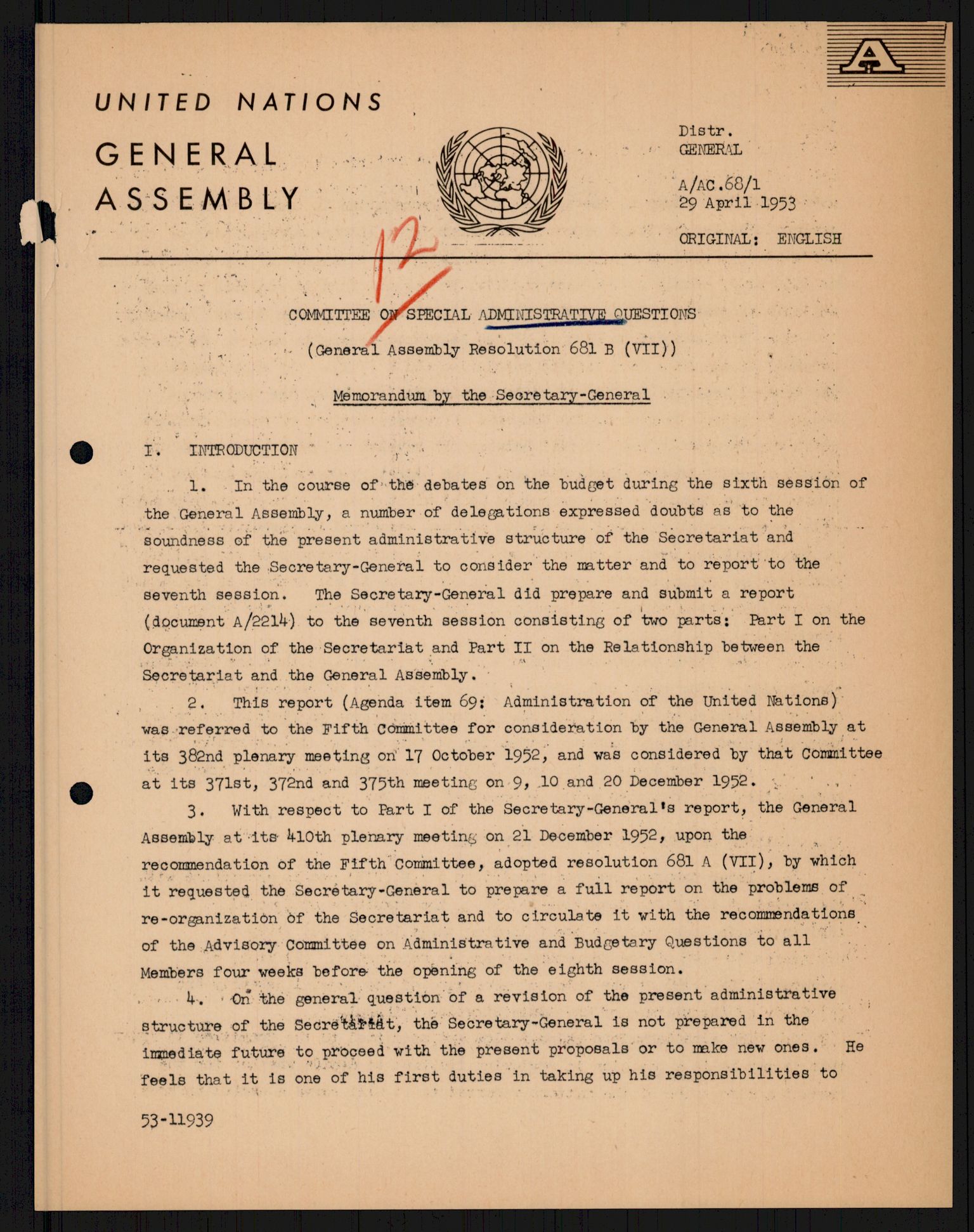 Lie, Trygve, AV/RA-PA-1407/D/L0014: Generalsekretærens papirer., 1947-1953, p. 46