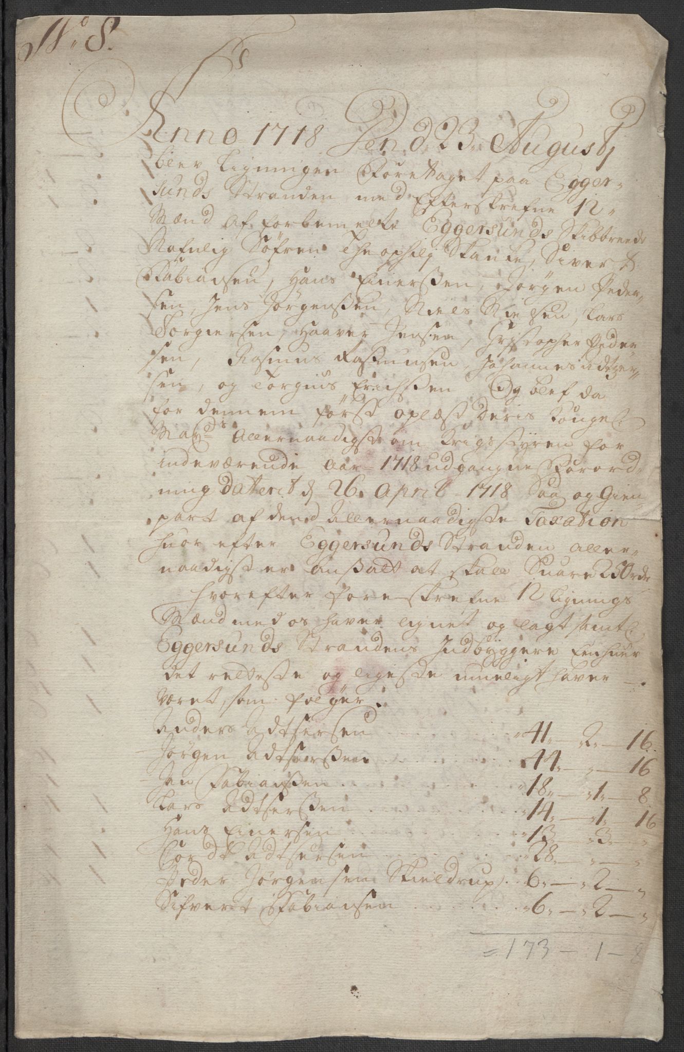 Rentekammeret inntil 1814, Reviderte regnskaper, Fogderegnskap, AV/RA-EA-4092/R46/L2743: Fogderegnskap Jæren og Dalane, 1718, p. 93