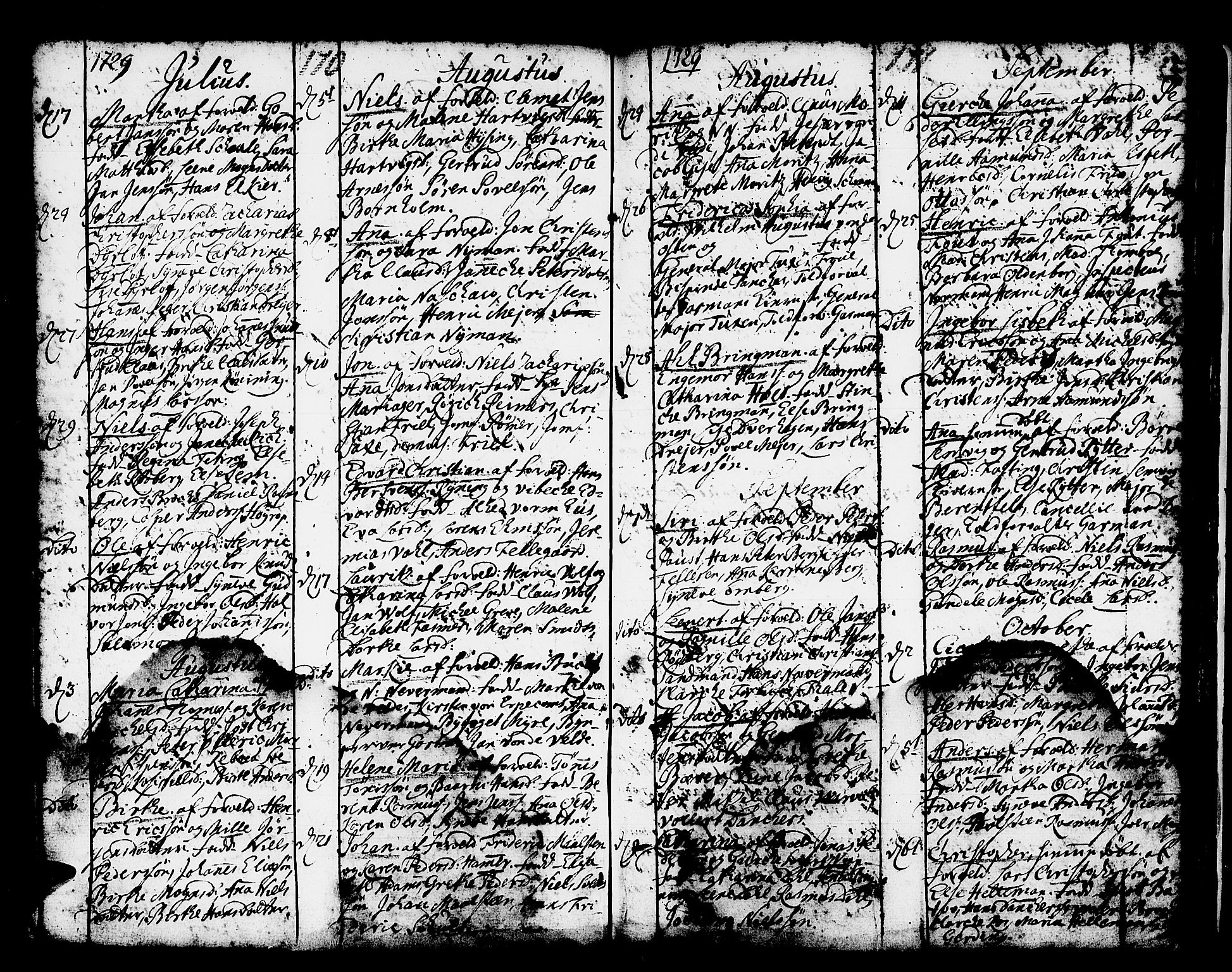 Domkirken sokneprestembete, AV/SAB-A-74801/H/Haa/L0001: Parish register (official) no. A 1, 1719-1732, p. 170-171