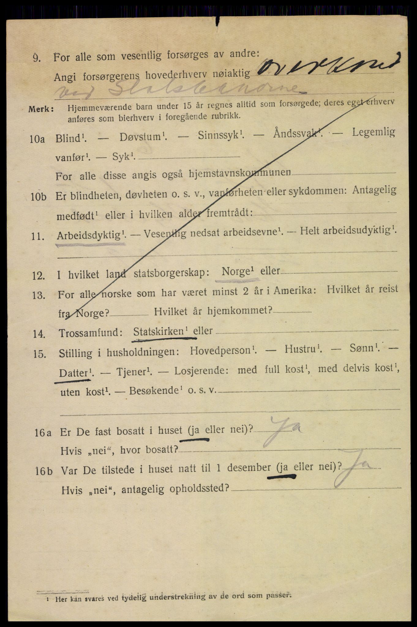 SAH, 1920 census for Hamar, 1920, p. 9268