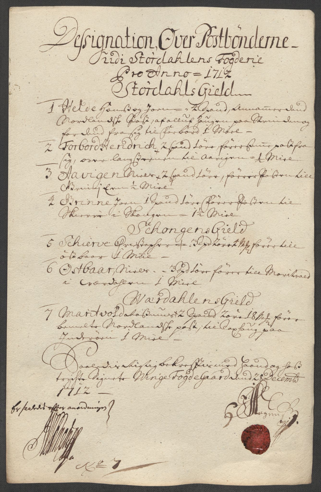 Rentekammeret inntil 1814, Reviderte regnskaper, Fogderegnskap, RA/EA-4092/R62/L4202: Fogderegnskap Stjørdal og Verdal, 1712, p. 283