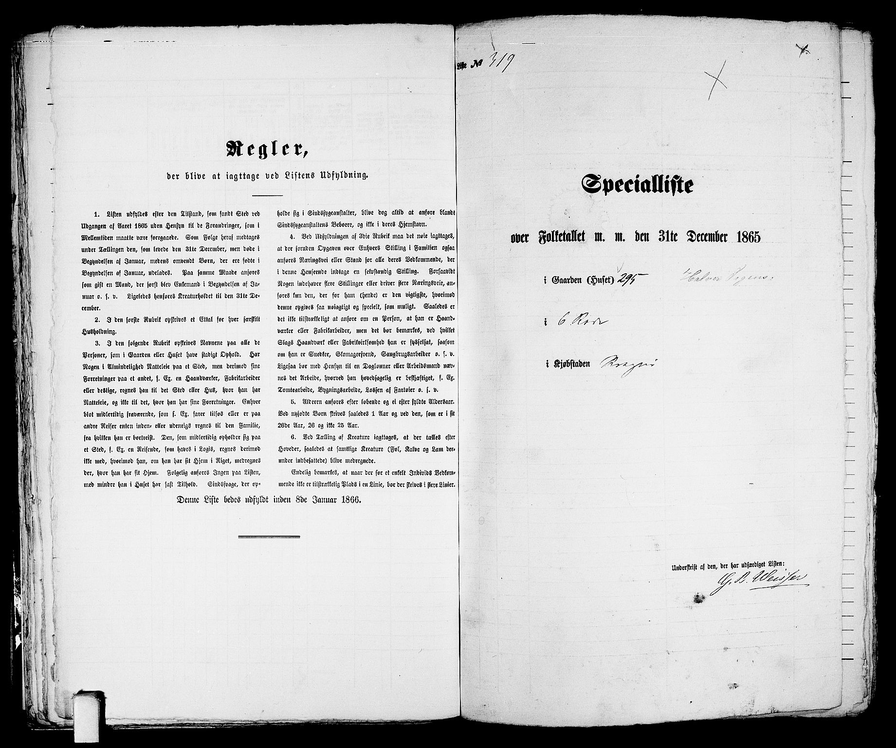 RA, 1865 census for Kragerø/Kragerø, 1865, p. 653