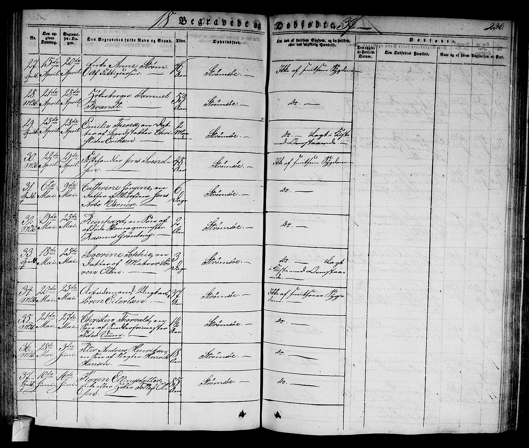 Strømsø kirkebøker, SAKO/A-246/F/Fa/L0012: Parish register (official) no. I 12, 1830-1847, p. 236