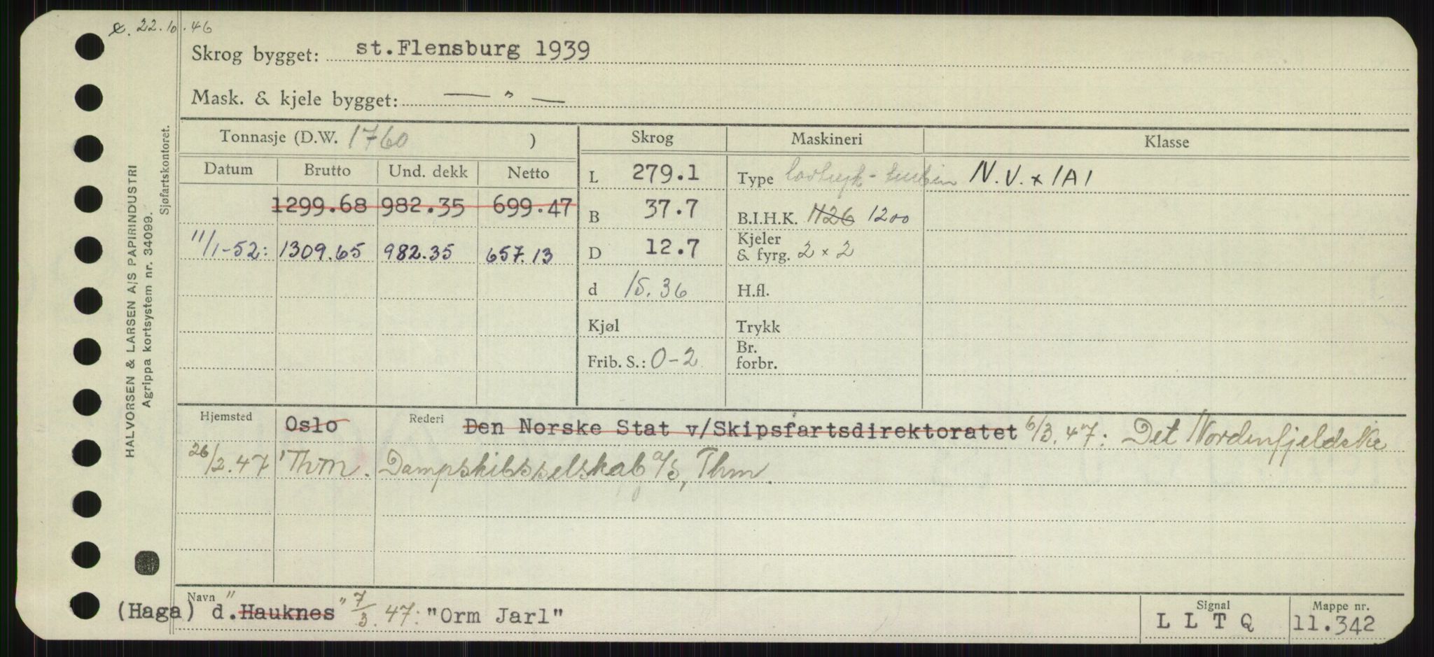 Sjøfartsdirektoratet med forløpere, Skipsmålingen, RA/S-1627/H/Hb/L0004: Fartøy, O-S, p. 47