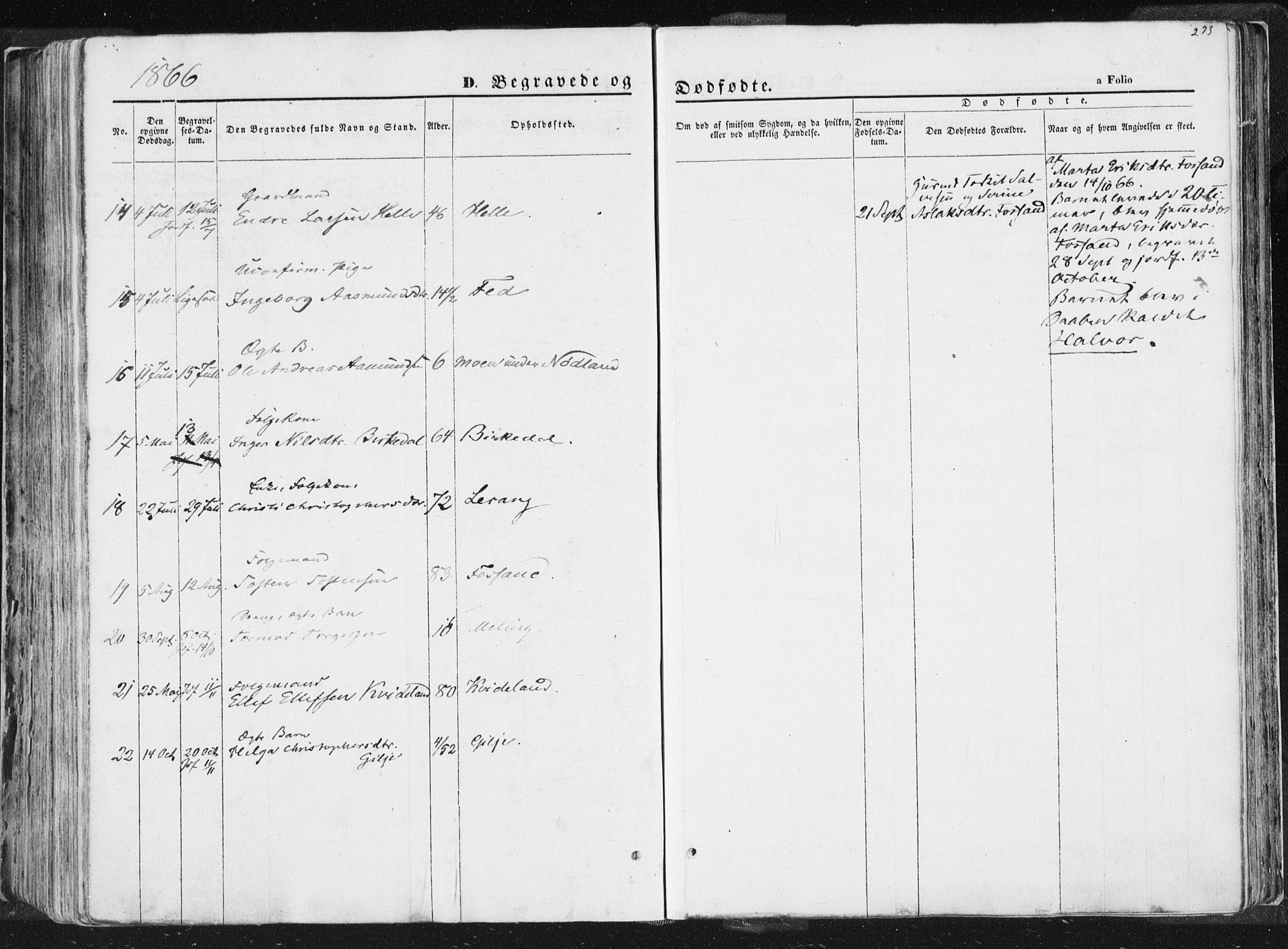 Høgsfjord sokneprestkontor, AV/SAST-A-101624/H/Ha/Haa/L0001: Parish register (official) no. A 1, 1854-1875, p. 293