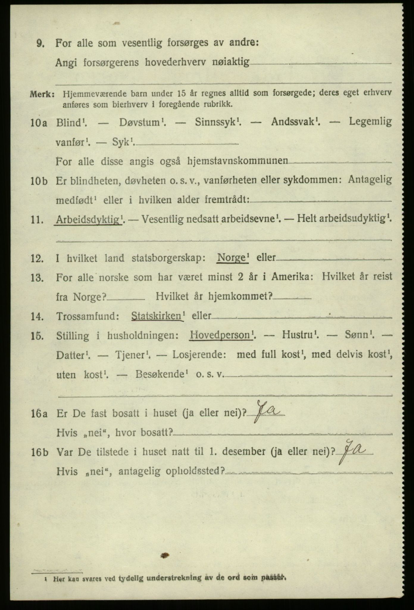 SAB, 1920 census for Bremanger, 1920, p. 5019