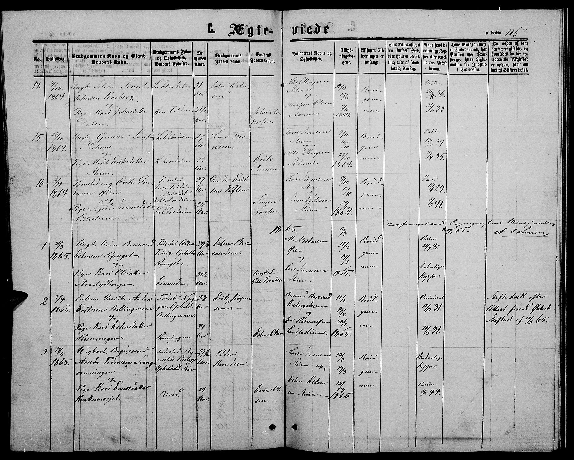 Alvdal prestekontor, AV/SAH-PREST-060/H/Ha/Hab/L0002: Parish register (copy) no. 2, 1863-1878, p. 146