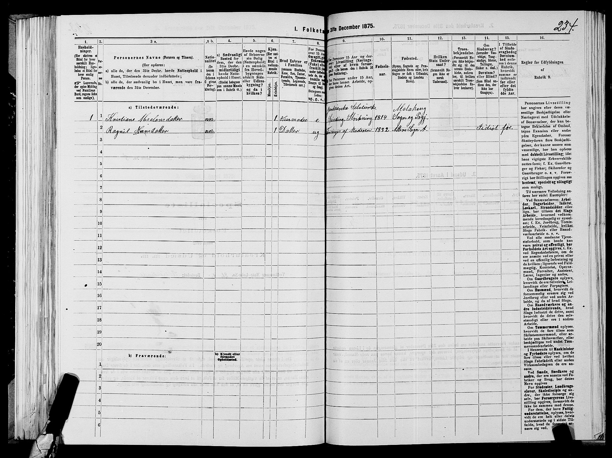 SATØ, 1875 census for 2012P Alta, 1875, p. 2234