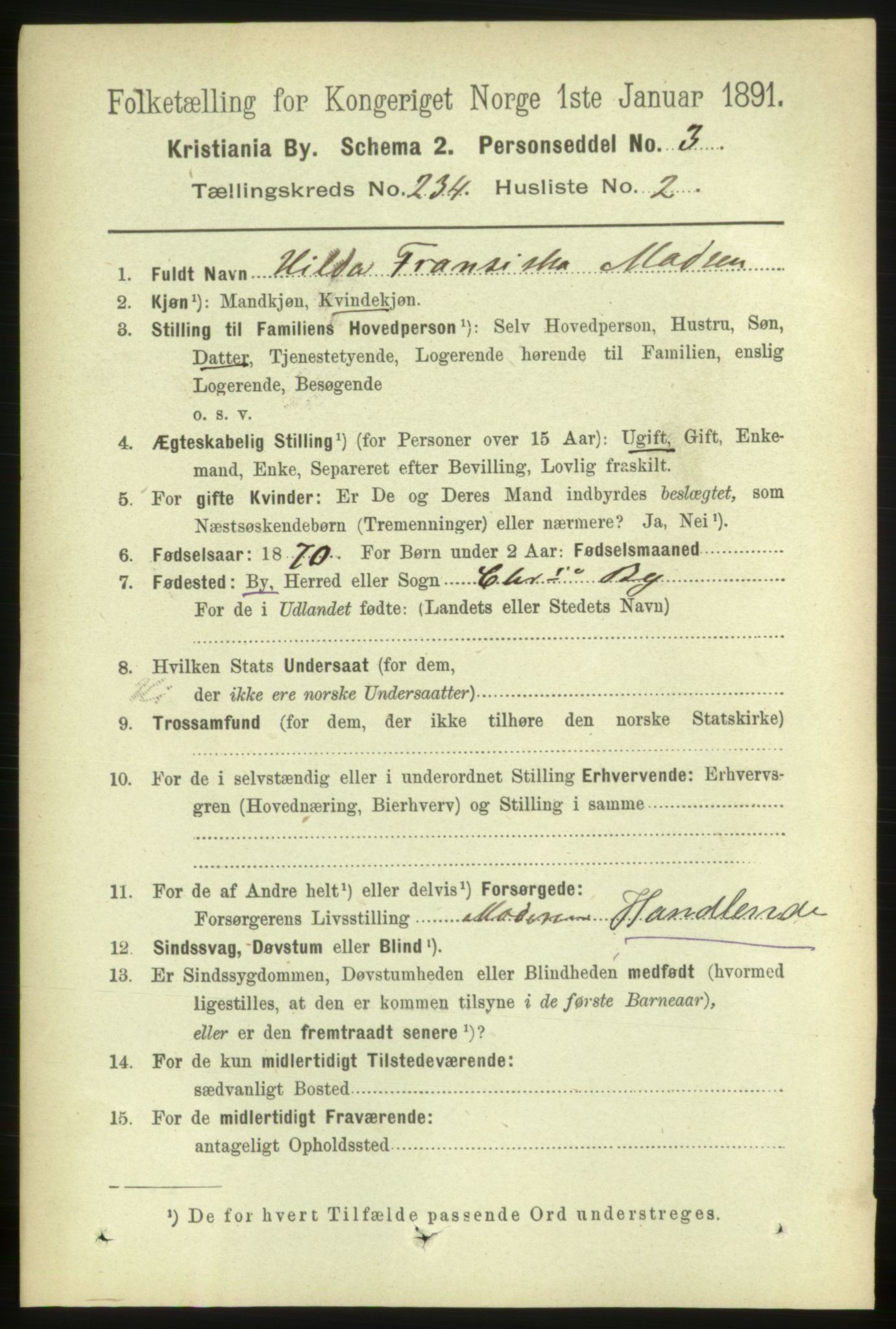 RA, 1891 census for 0301 Kristiania, 1891, p. 143441