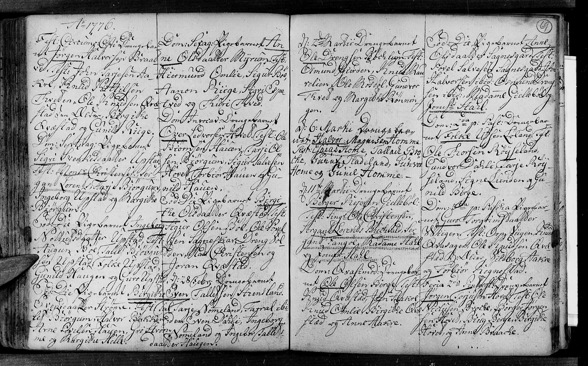 Valle sokneprestkontor, AV/SAK-1111-0044/F/Fa/Fac/L0002: Parish register (official) no. A 2, 1745-1776, p. 69