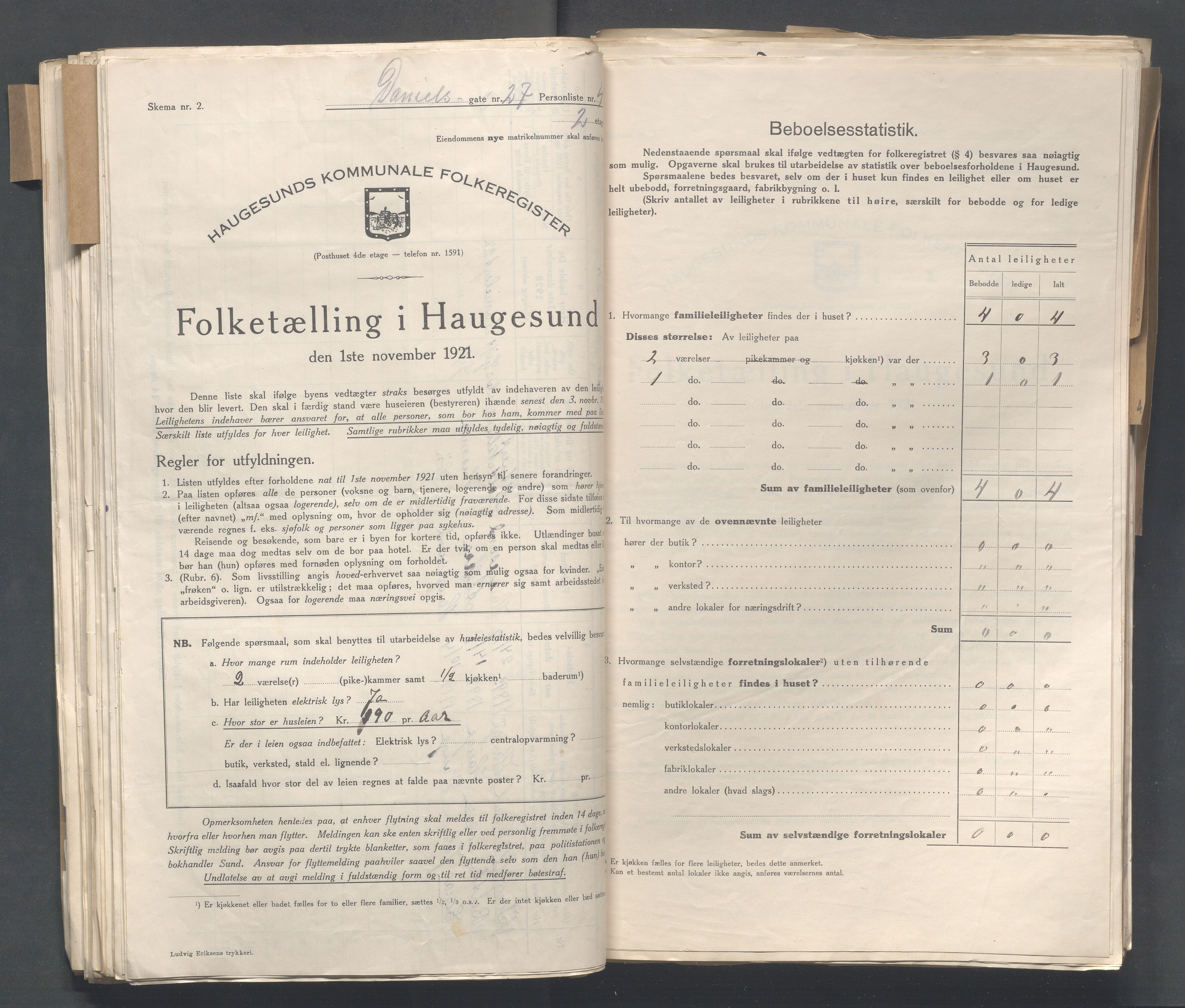 IKAR, Local census 1.11.1921 for Haugesund, 1921, p. 5968