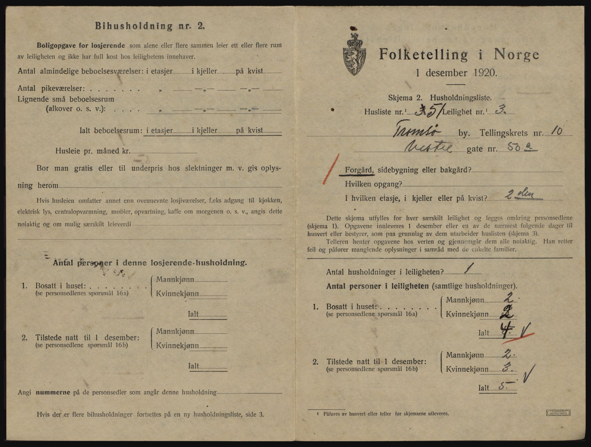 SATØ, 1920 census for Tromsø, 1920, p. 5389