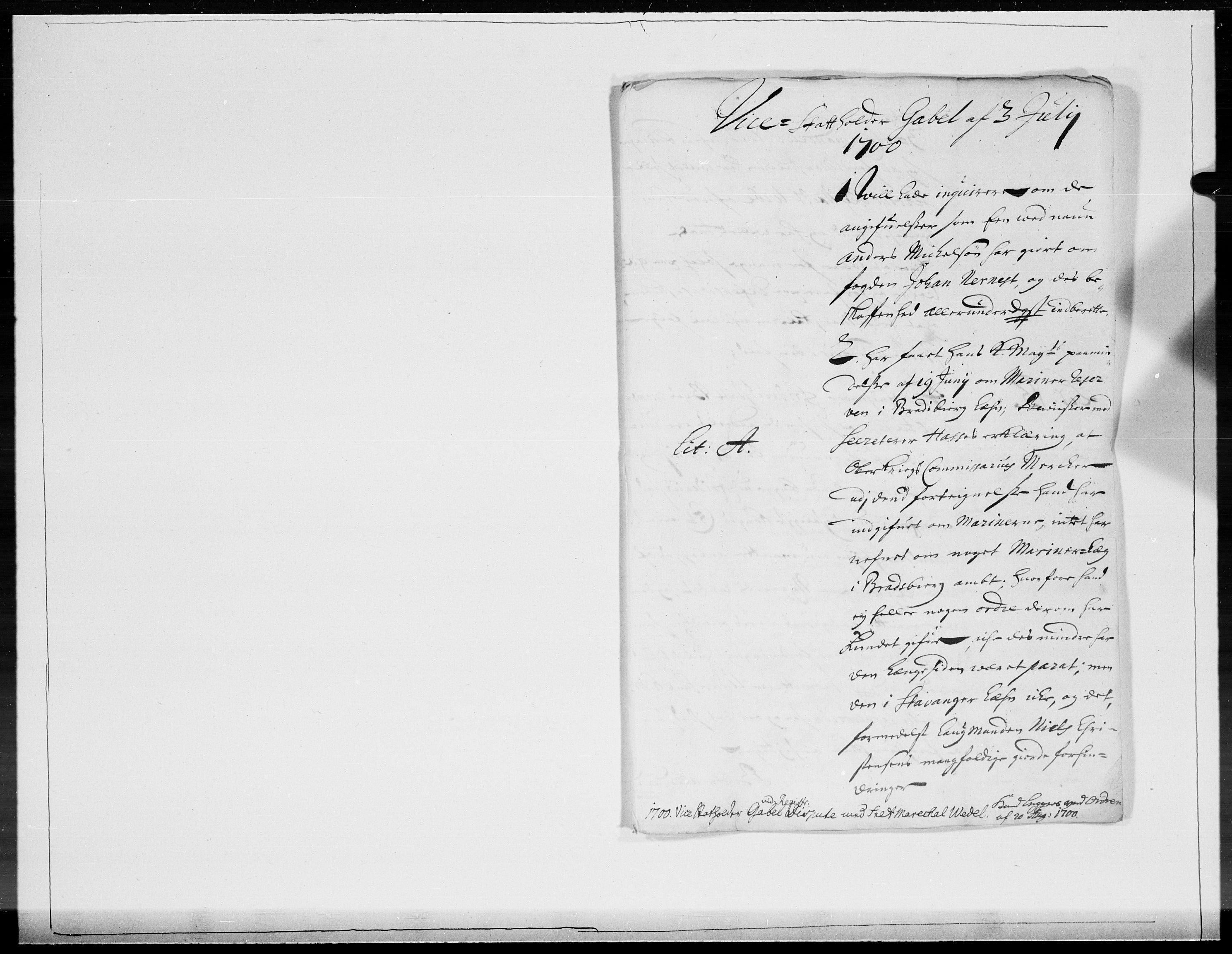 Danske Kanselli 1572-1799, AV/RA-EA-3023/F/Fc/Fcc/Fcca/L0051: Norske innlegg 1572-1799, 1700, p. 51