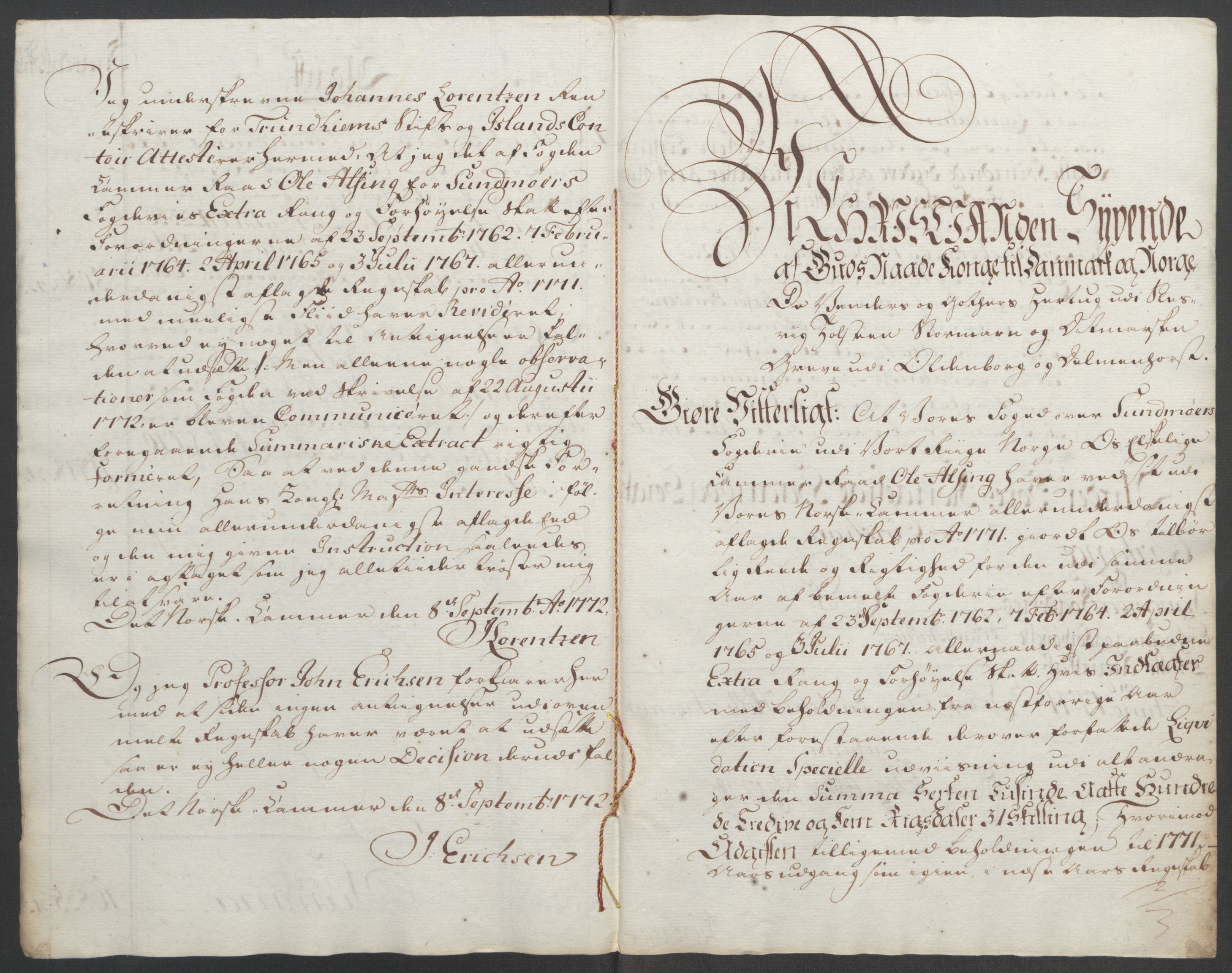Rentekammeret inntil 1814, Reviderte regnskaper, Fogderegnskap, RA/EA-4092/R54/L3645: Ekstraskatten Sunnmøre, 1762-1772, p. 202