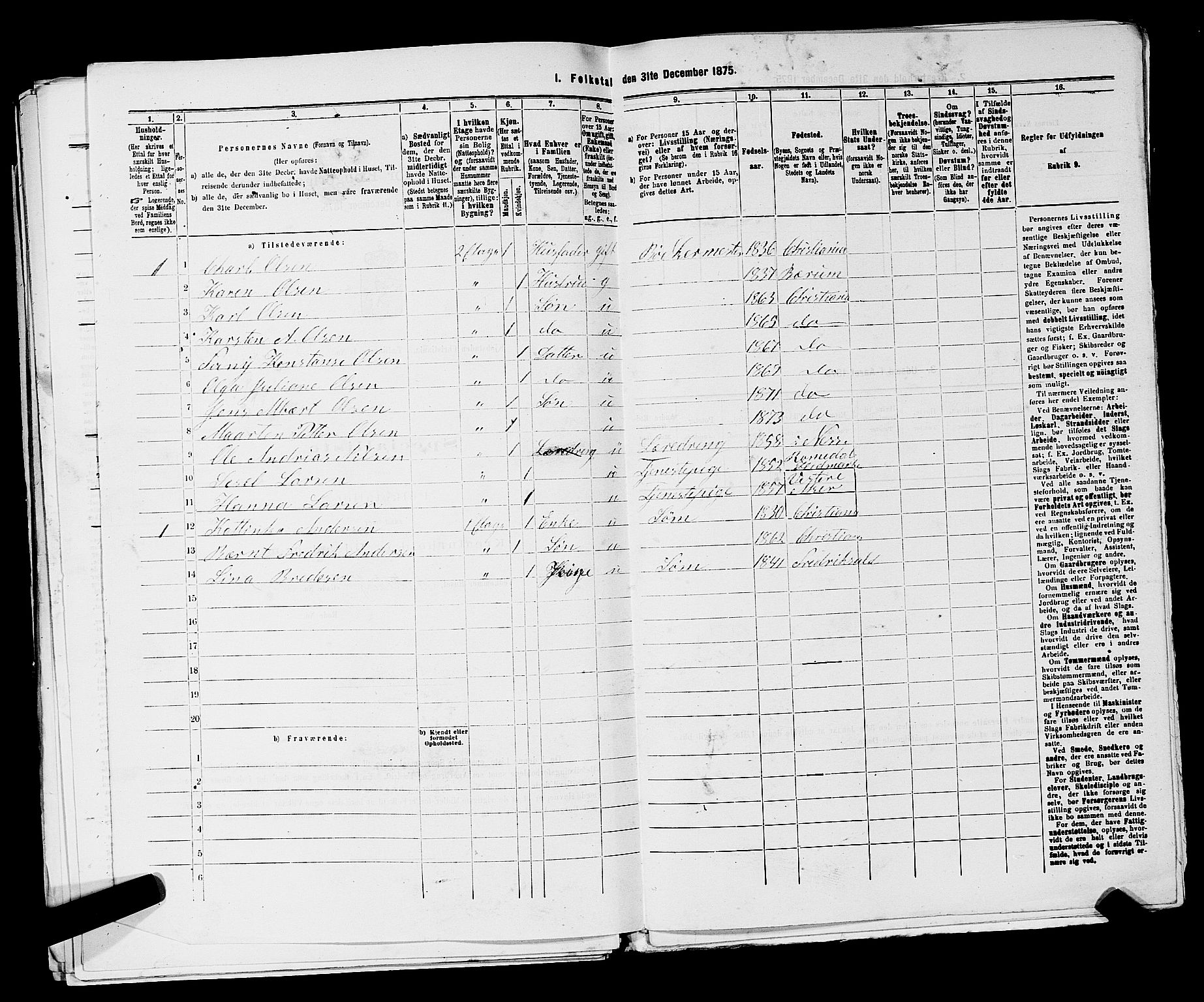 RA, 1875 census for 0301 Kristiania, 1875, p. 8737