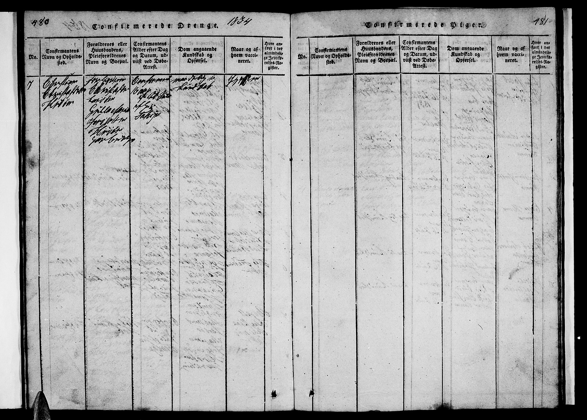Ministerialprotokoller, klokkerbøker og fødselsregistre - Nordland, SAT/A-1459/840/L0581: Parish register (copy) no. 840C01, 1820-1873, p. 480-481