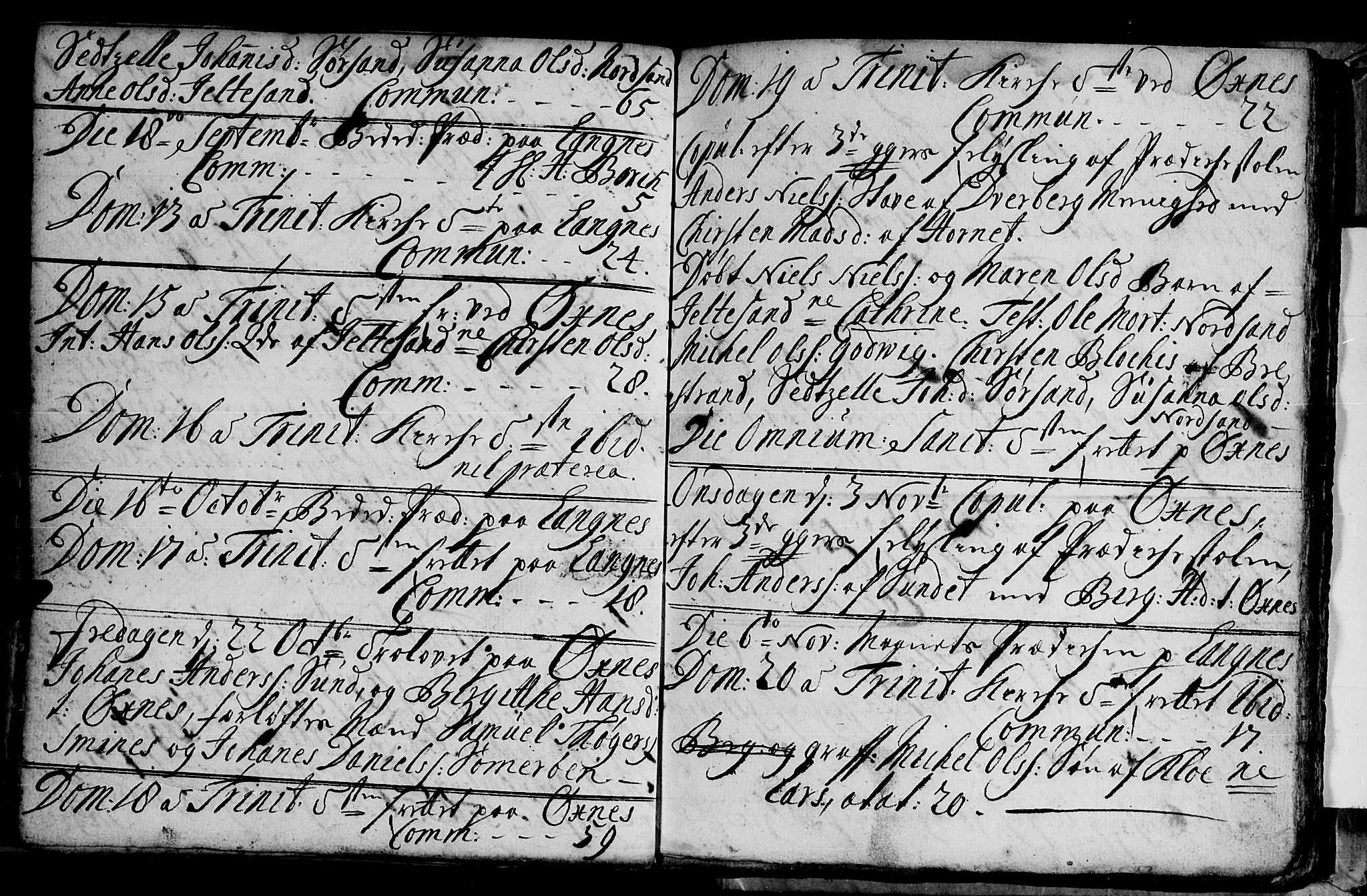 Ministerialprotokoller, klokkerbøker og fødselsregistre - Nordland, AV/SAT-A-1459/893/L1328: Parish register (official) no. 893A01, 1718-1749