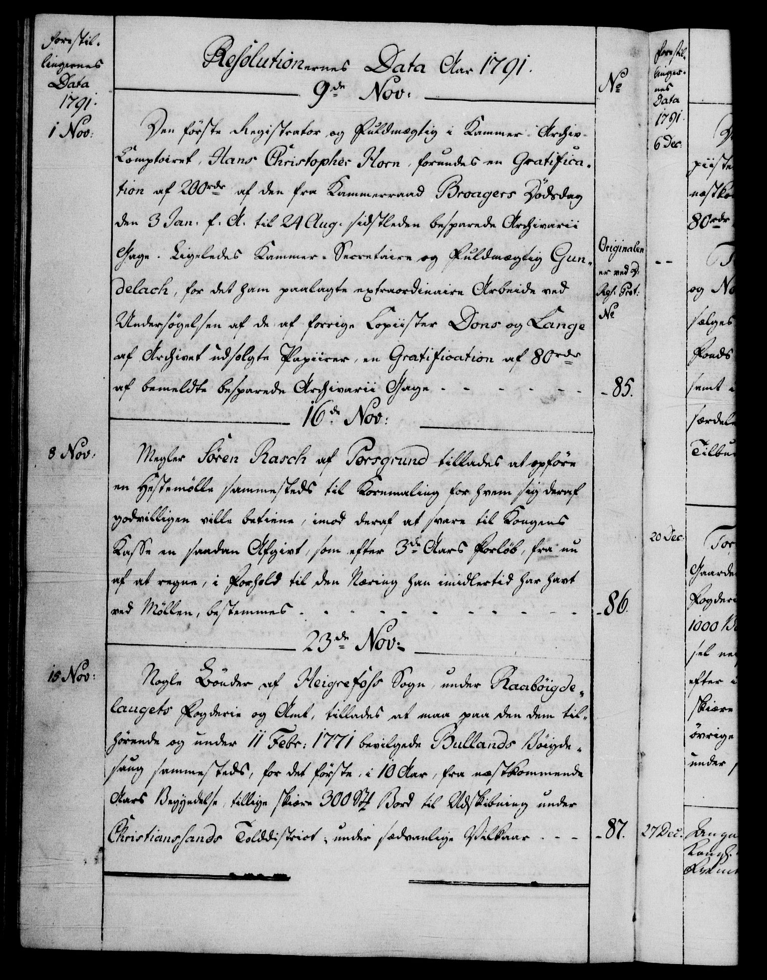 Rentekammeret, Kammerkanselliet, RA/EA-3111/G/Gf/Gfb/L0013: Register til norske relasjons- og resolusjonsprotokoller (merket RK 52.108), 1786-1793, p. 1113b