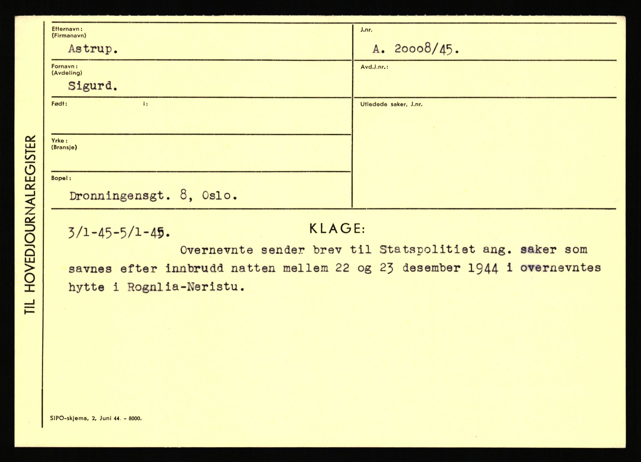Statspolitiet - Hovedkontoret / Osloavdelingen, AV/RA-S-1329/C/Ca/L0002: Arneberg - Brand, 1943-1945, p. 572