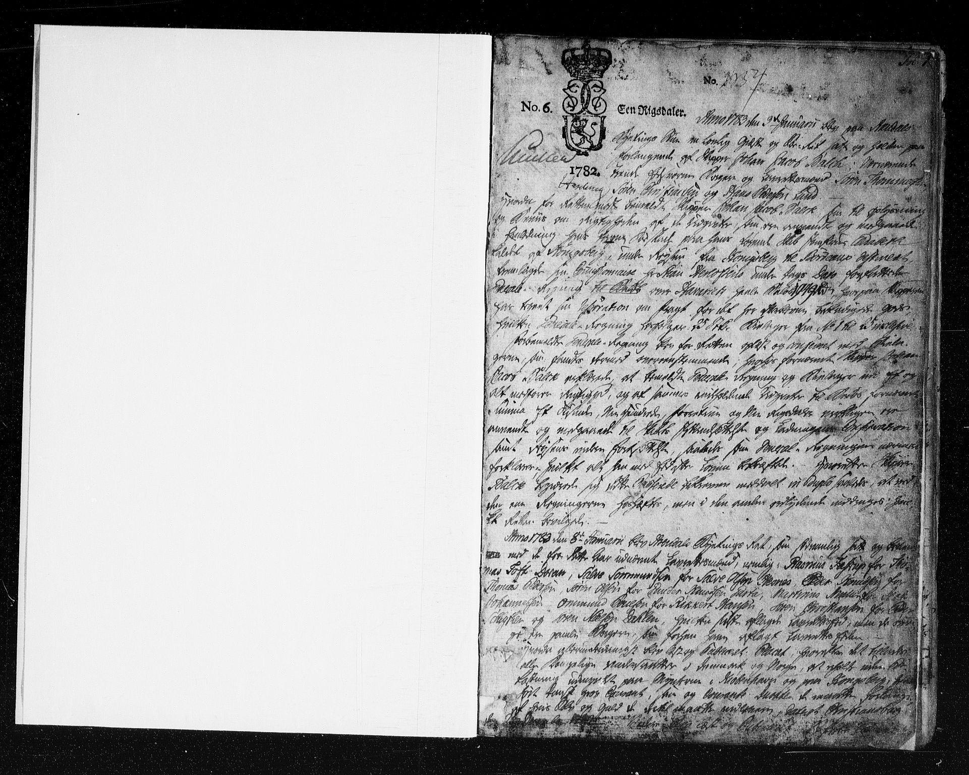Arendal byfogd, AV/SAK-1222-0001/F/Fa/L0016A: Justisprotokoll for Arendal og Risør, folio 1-231, 1783-1785, p. 0b-1a