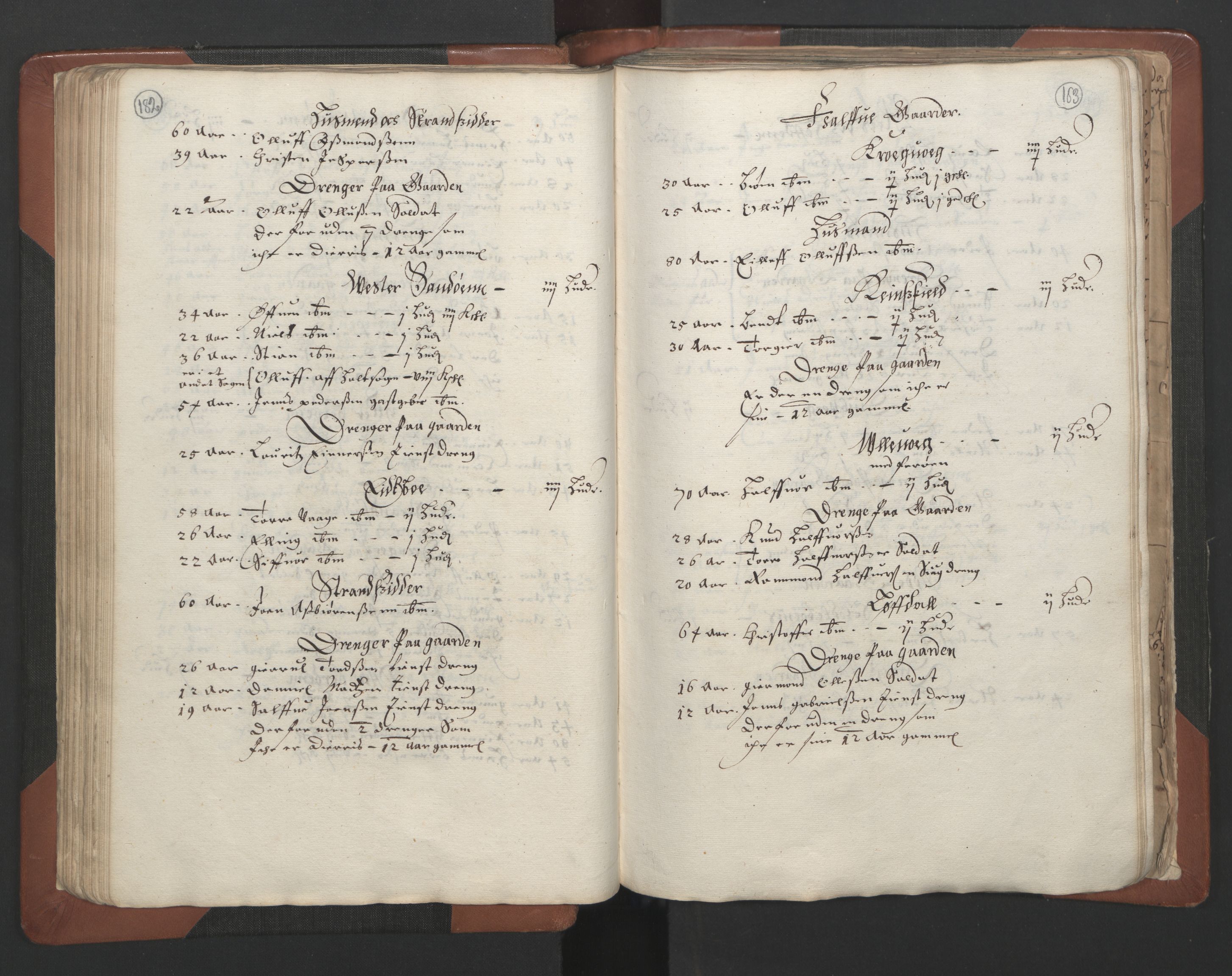 RA, Bailiff's Census 1664-1666, no. 7: Nedenes fogderi, 1664-1666, p. 182-183