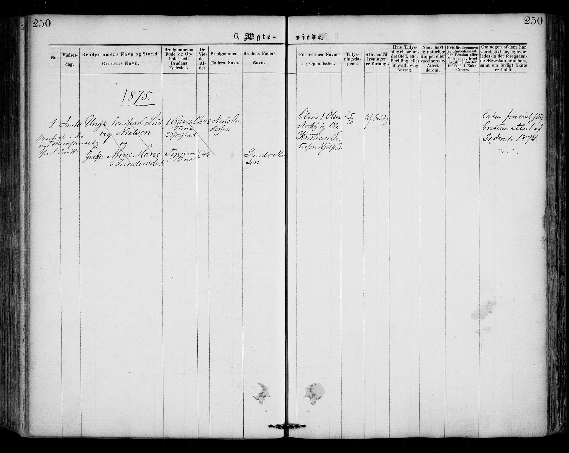 Borge prestekontor Kirkebøker, AV/SAO-A-10903/F/Fa/L0006: Parish register (official) no. I 6, 1861-1874, p. 250