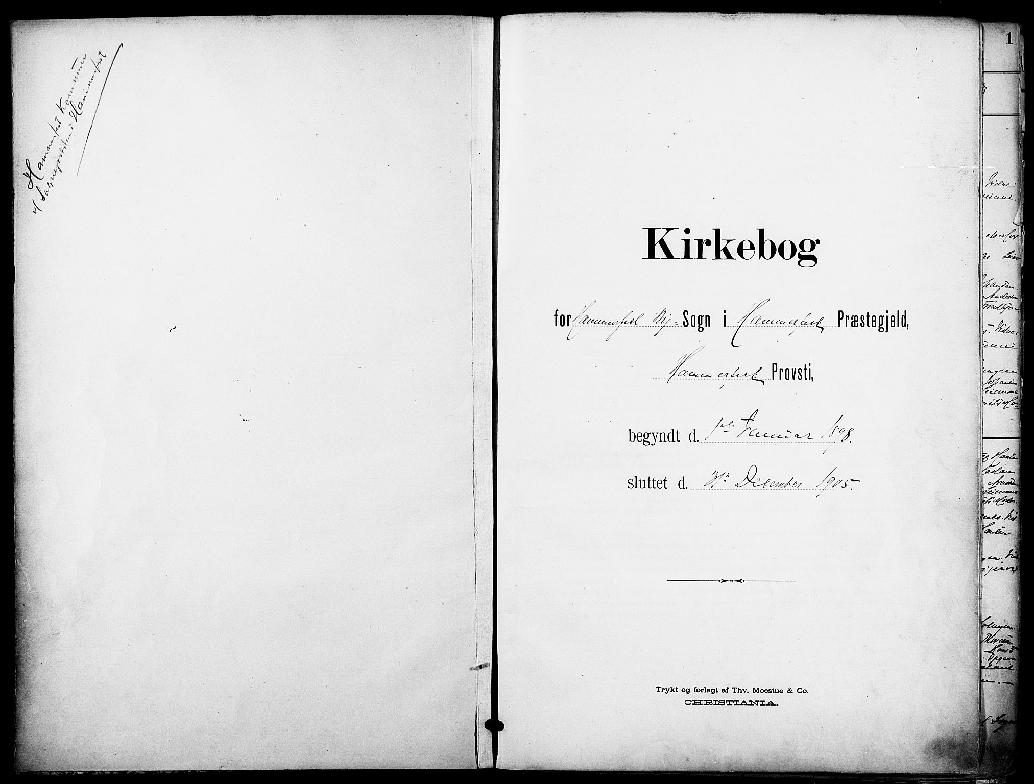 Hammerfest sokneprestkontor, SATØ/S-1347/H/Ha/L0010.kirke: Parish register (official) no. 10, 1898-1905