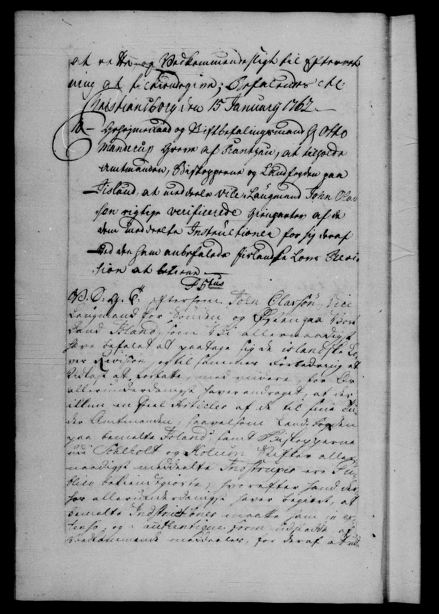 Danske Kanselli 1572-1799, AV/RA-EA-3023/F/Fc/Fca/Fcab/L0037: Norske tegnelser, 1762-1766, p. 7b
