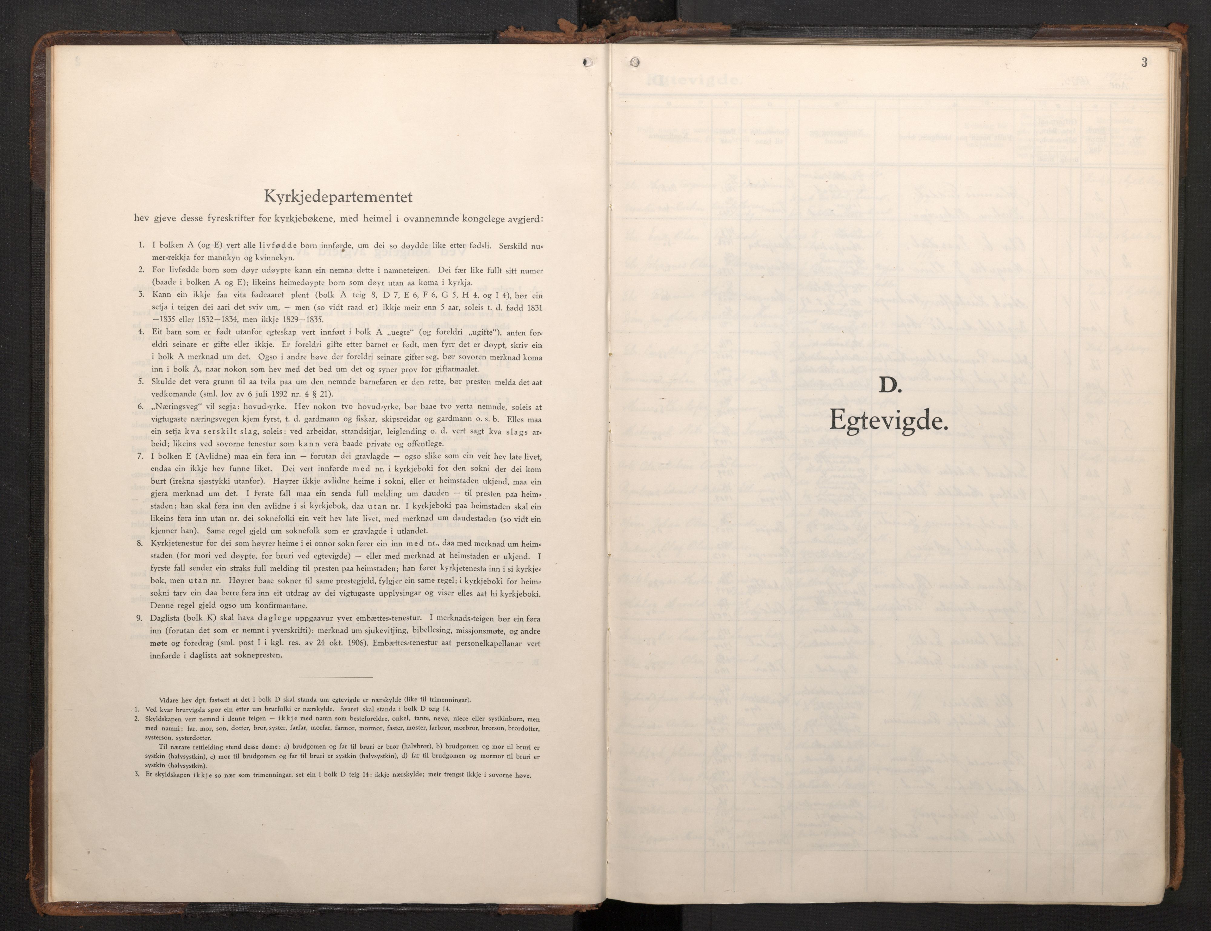 Nykirken Sokneprestembete, SAB/A-77101/H/Haa/L0039: Parish register (official) no. D 9, 1935-1946, p. 2b-3a