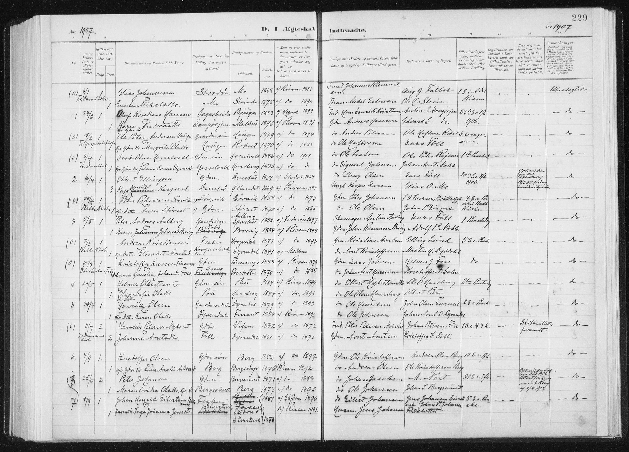 Ministerialprotokoller, klokkerbøker og fødselsregistre - Sør-Trøndelag, SAT/A-1456/647/L0635: Parish register (official) no. 647A02, 1896-1911, p. 229