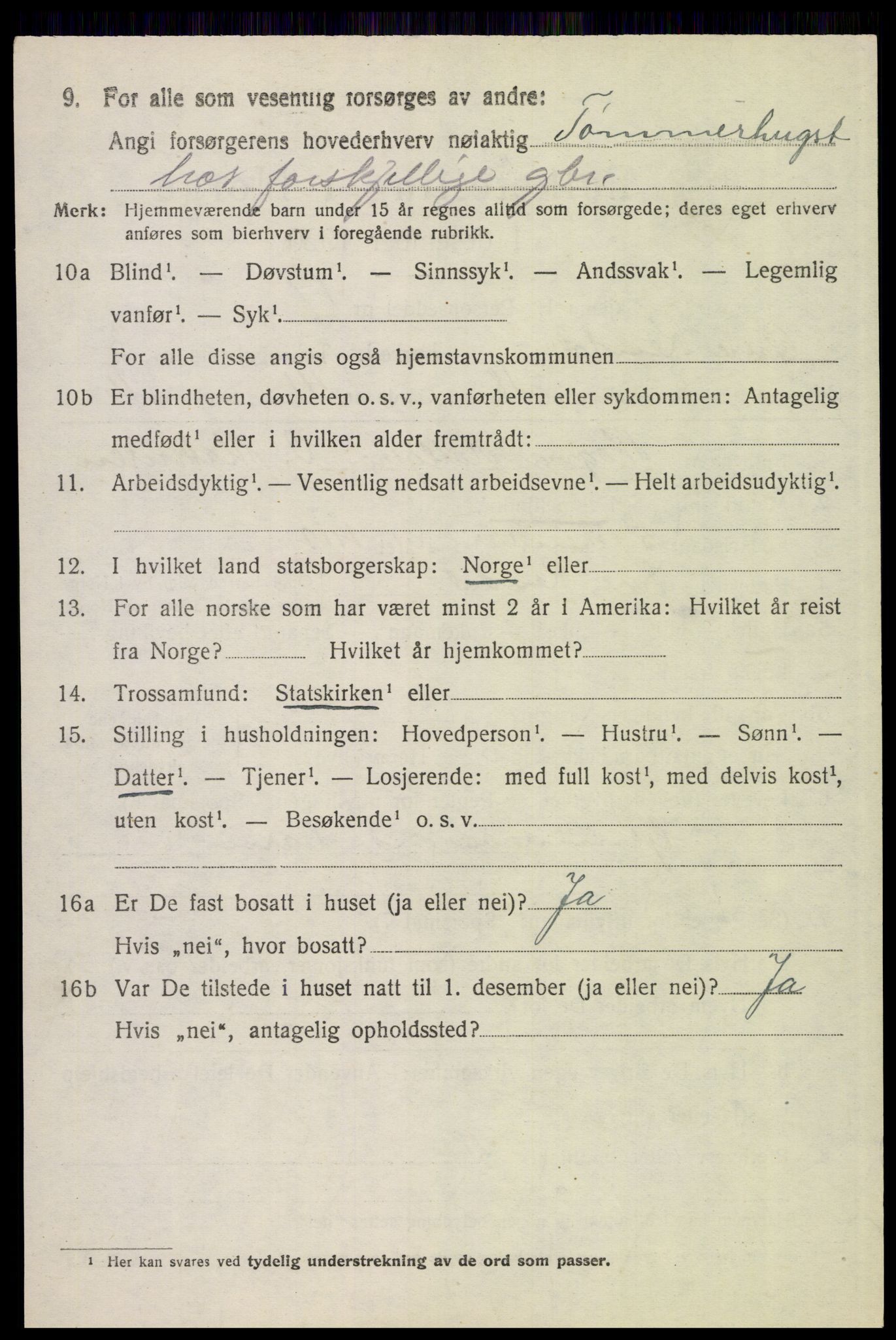 SAH, 1920 census for Øvre Rendal, 1920, p. 1518