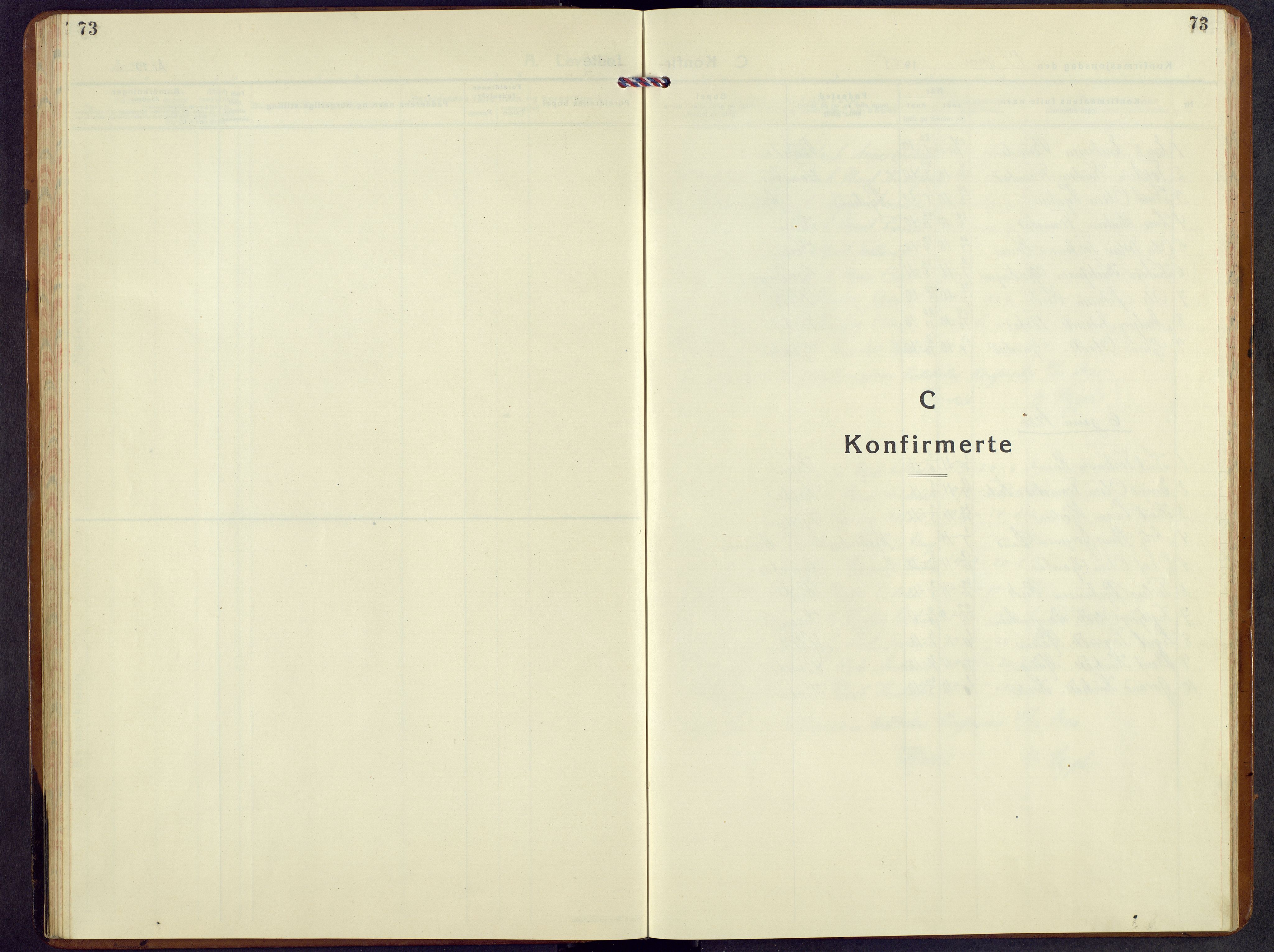 Vang prestekontor, Valdres, SAH/PREST-140/H/Hb/L0008: Parish register (copy) no. 8, 1925-1967, p. 73