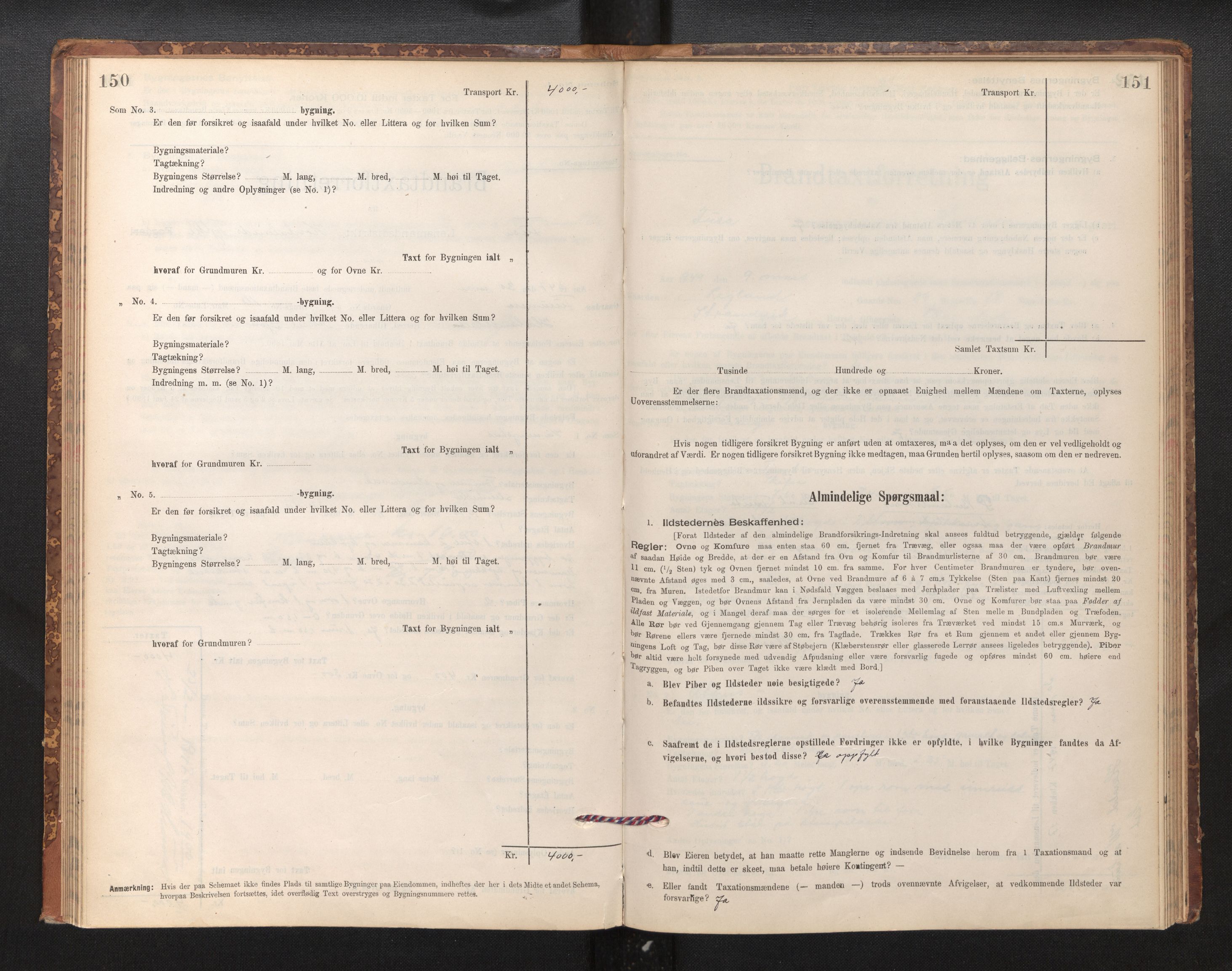 Lensmannen i Fusa, SAB/A-32401/1/0012/L0003: Branntakstprotokoll, skjematakst, 1895-1950, p. 150-151