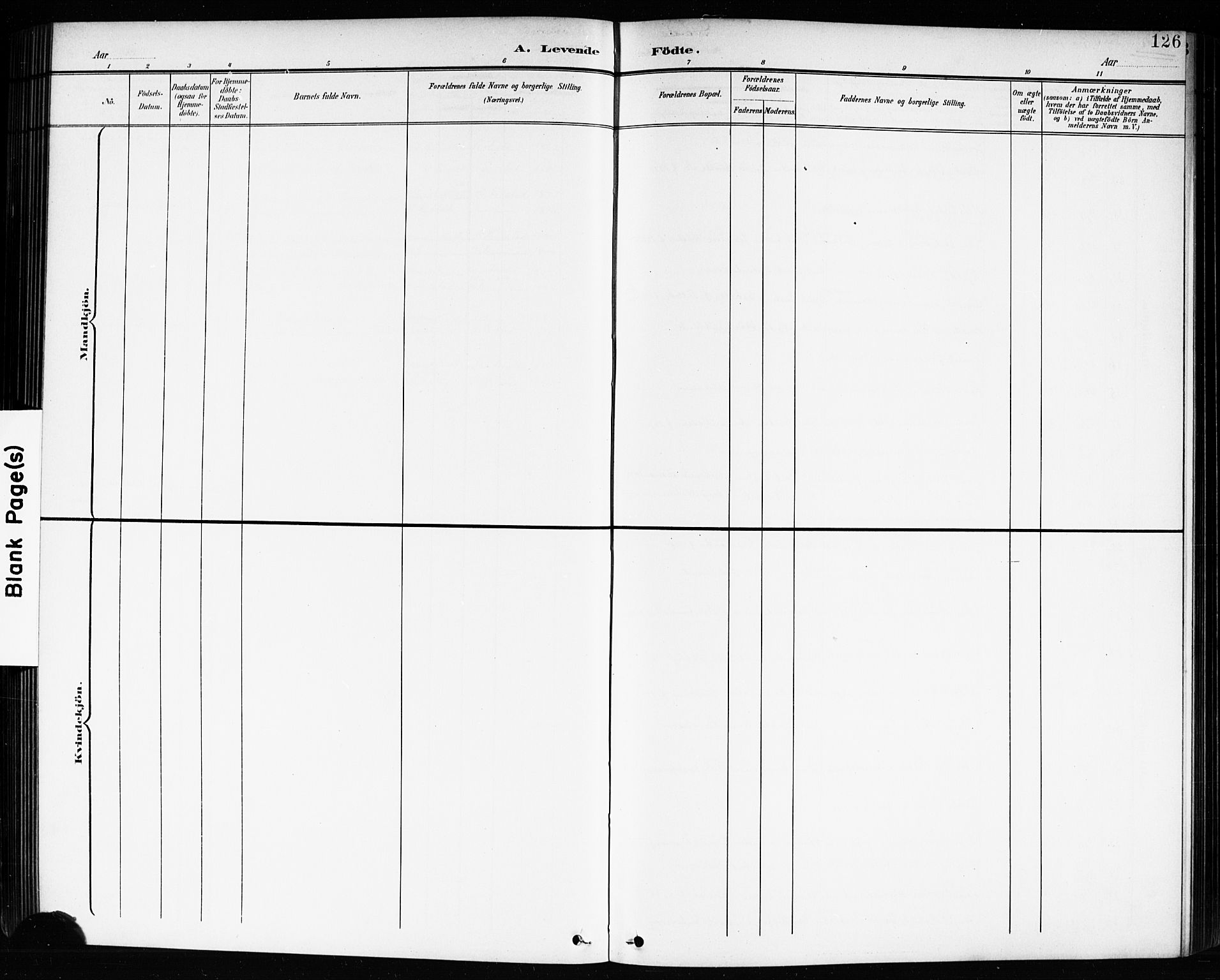 Østre Fredrikstad prestekontor Kirkebøker, SAO/A-10907/G/Ga/L0002: Parish register (copy) no. 2, 1900-1919, p. 126
