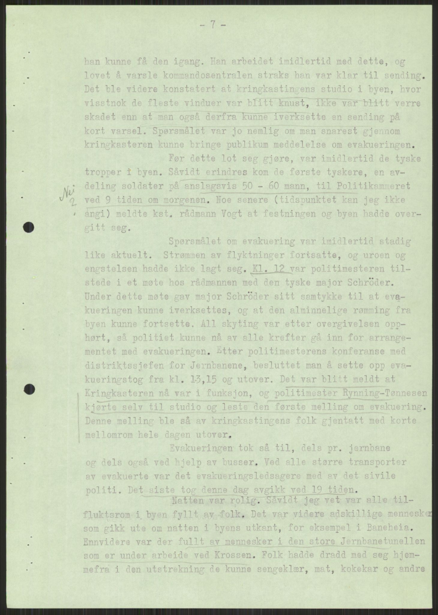 Forsvaret, Forsvarets krigshistoriske avdeling, AV/RA-RAFA-2017/Y/Ya/L0014: II-C-11-31 - Fylkesmenn.  Rapporter om krigsbegivenhetene 1940., 1940, p. 851