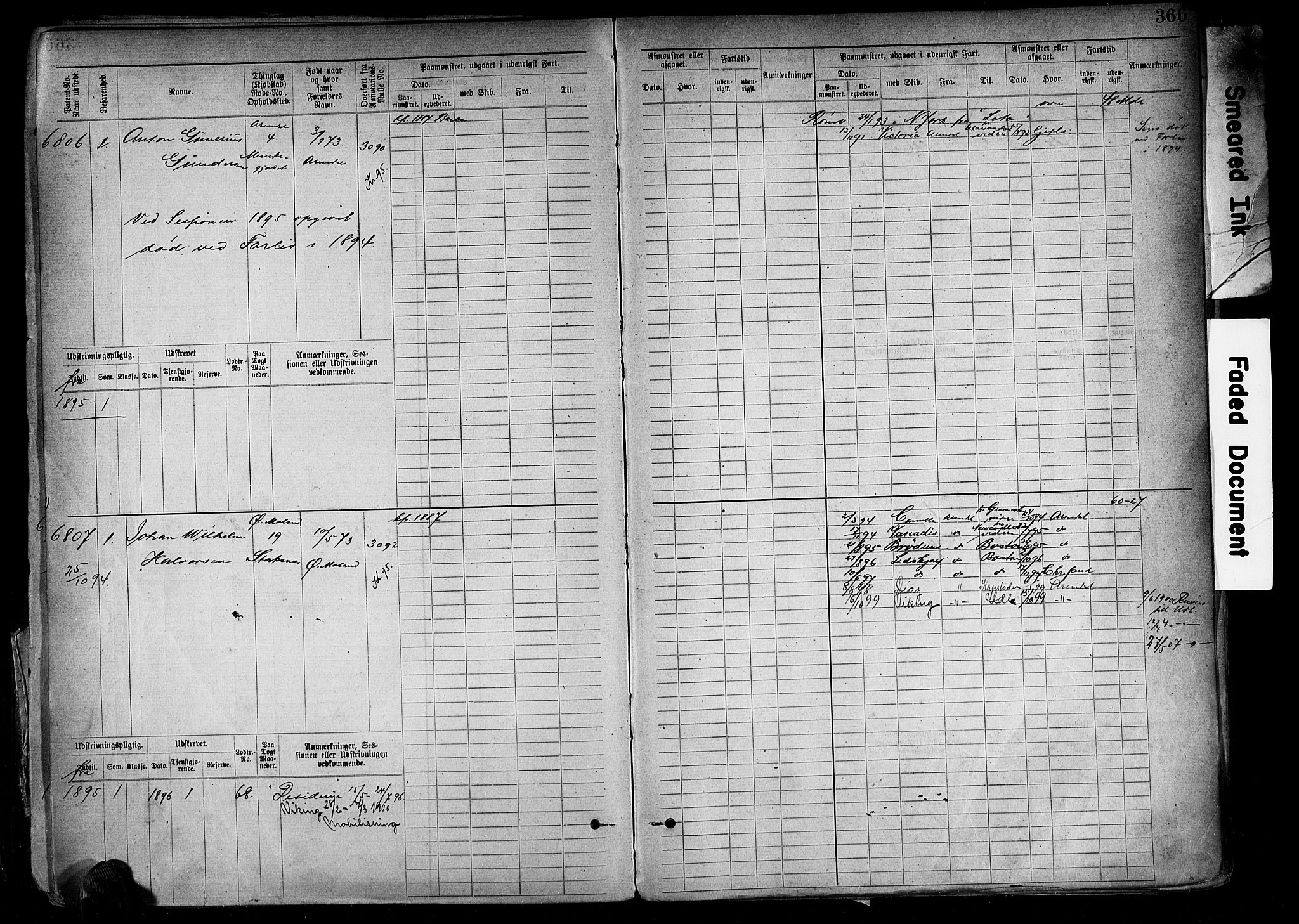 Arendal mønstringskrets, AV/SAK-2031-0012/F/Fb/L0018: Hovedrulle A nr 6077-6849, S-16, 1892-1894, p. 368