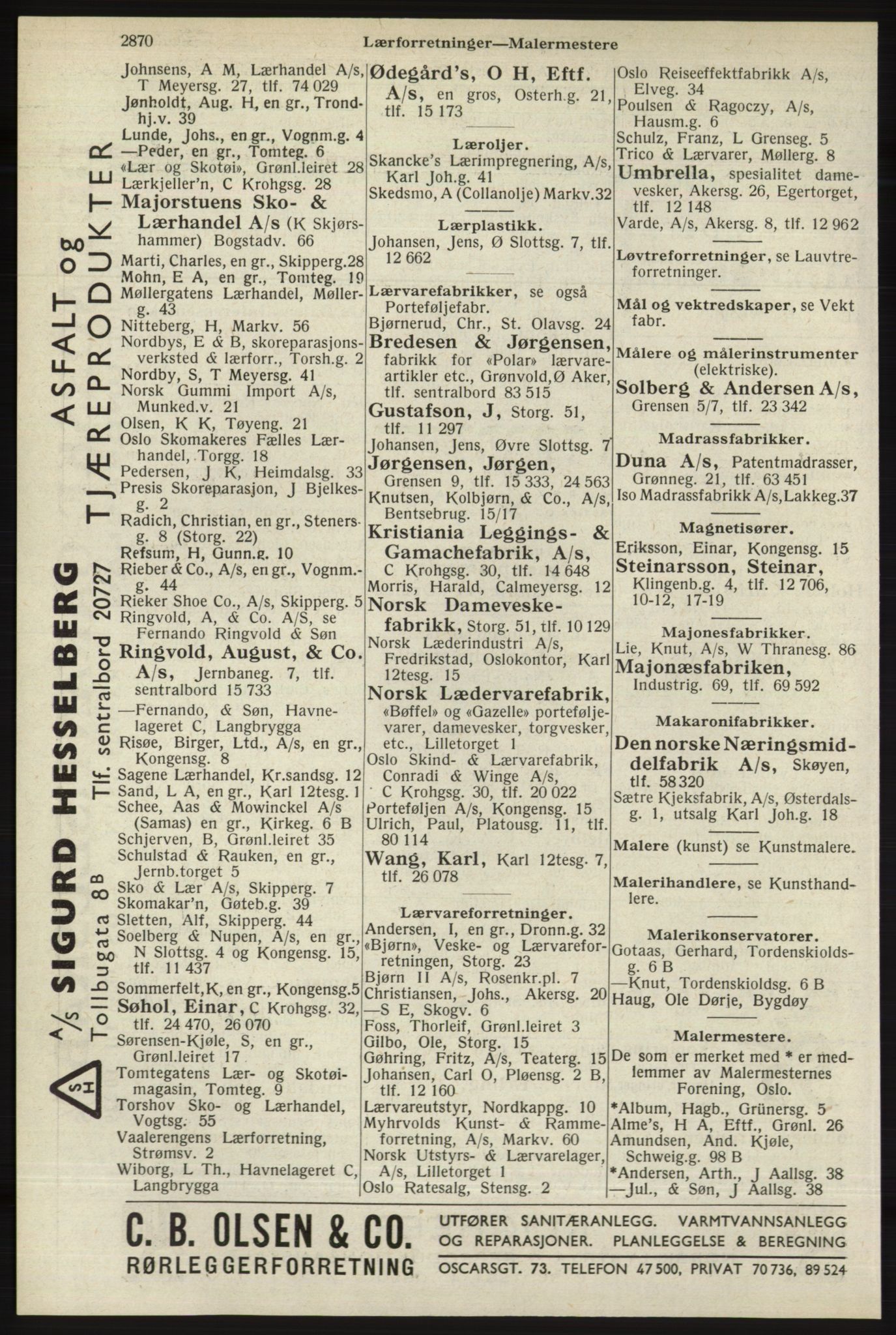 Kristiania/Oslo adressebok, PUBL/-, 1940, p. 2820