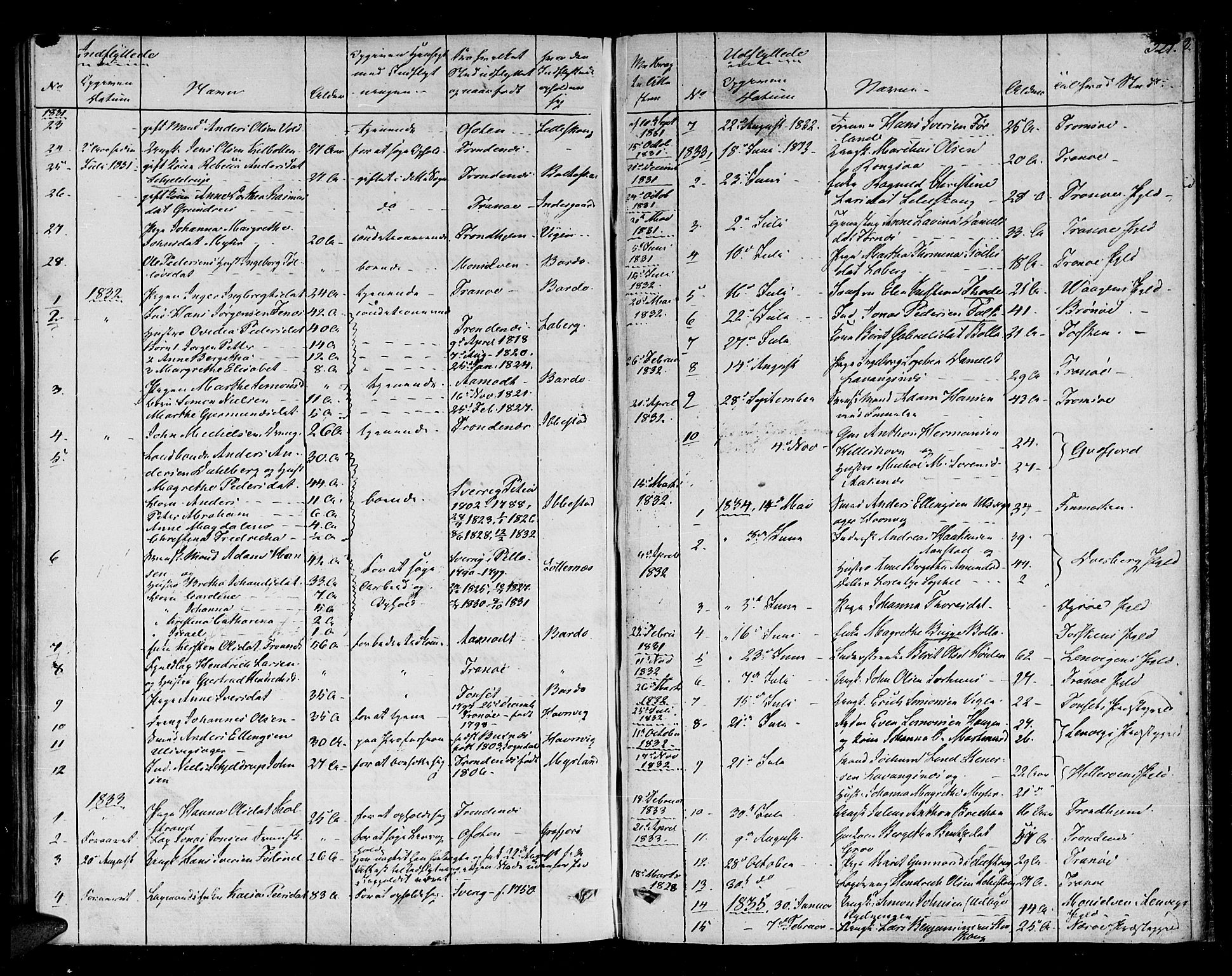 Ibestad sokneprestembete, AV/SATØ-S-0077/H/Ha/Haa/L0005kirke: Parish register (official) no. 5, 1825-1836, p. 321