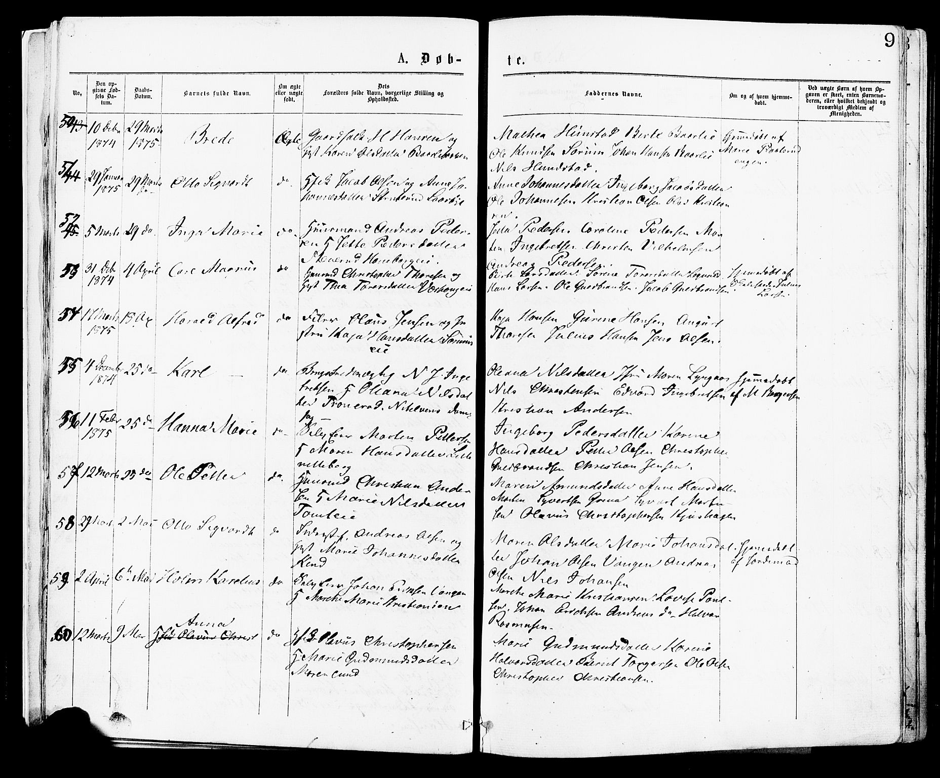 Skedsmo prestekontor Kirkebøker, AV/SAO-A-10033a/F/Fa/L0012: Parish register (official) no. I 12, 1876-1883, p. 9