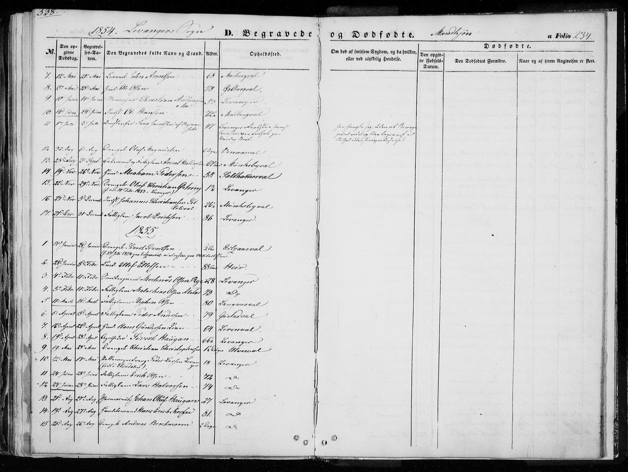 Ministerialprotokoller, klokkerbøker og fødselsregistre - Nord-Trøndelag, SAT/A-1458/720/L0183: Parish register (official) no. 720A01, 1836-1855, p. 233b-234a