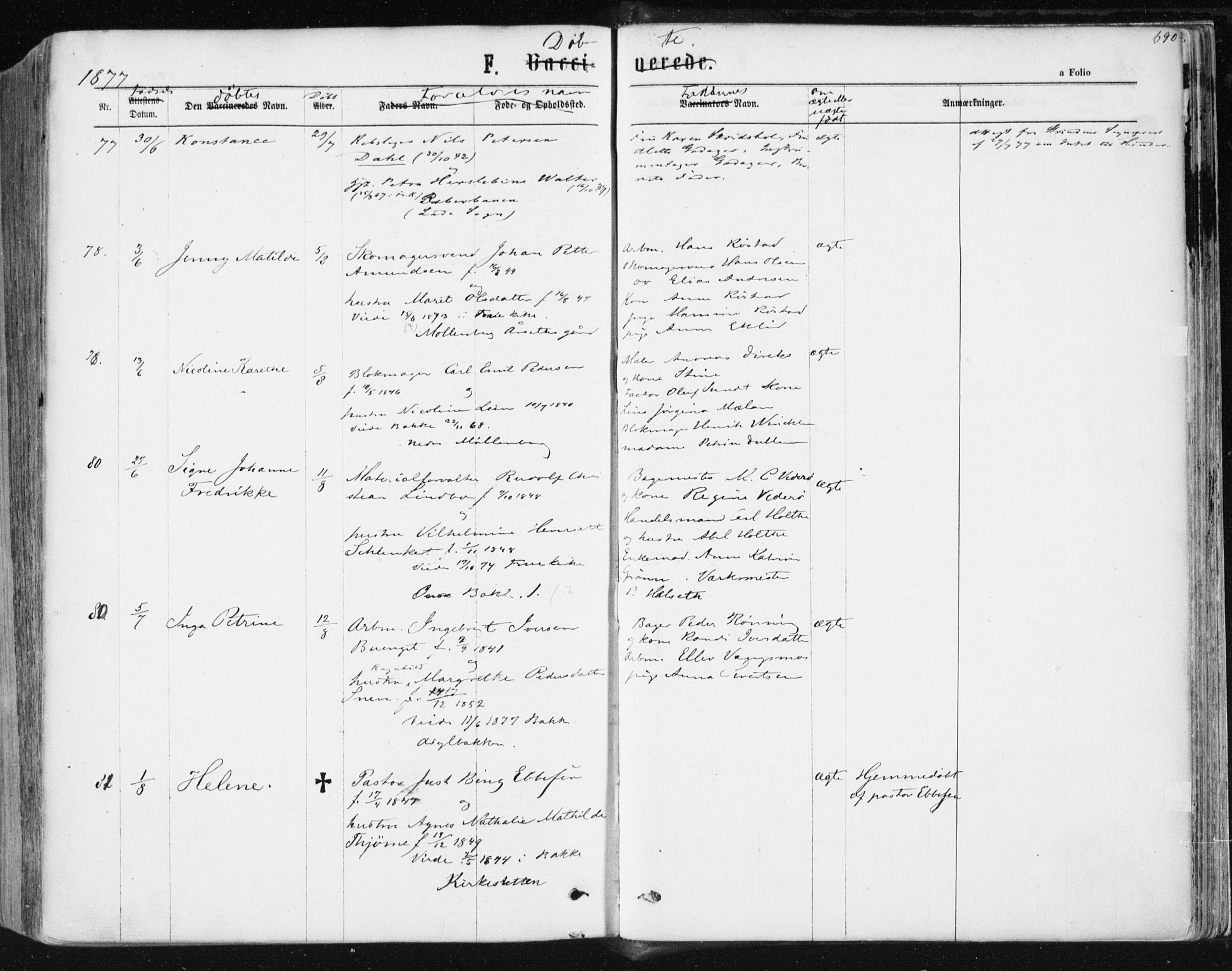 Ministerialprotokoller, klokkerbøker og fødselsregistre - Sør-Trøndelag, AV/SAT-A-1456/604/L0186: Parish register (official) no. 604A07, 1866-1877, p. 690