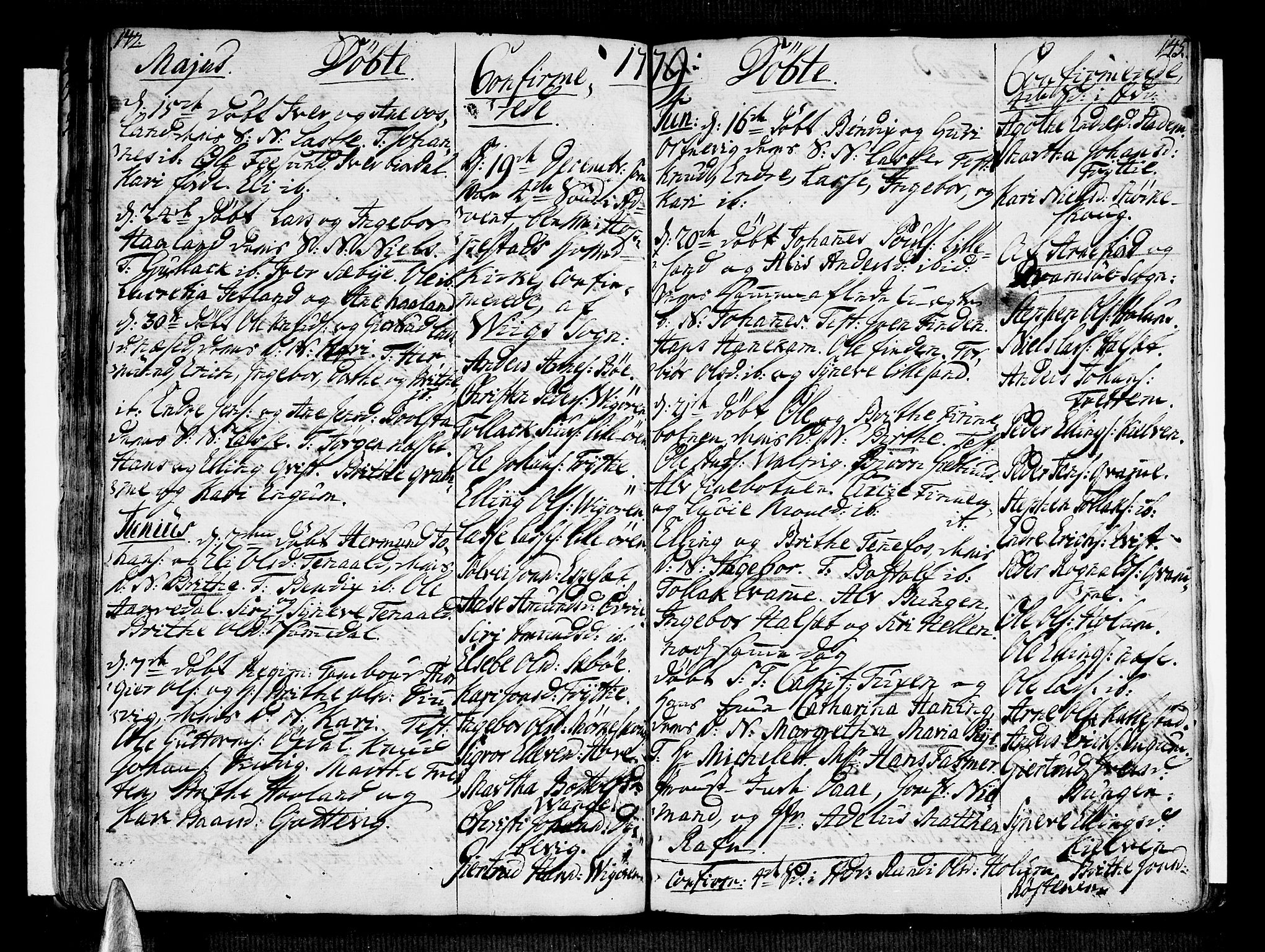 Vik sokneprestembete, AV/SAB-A-81501/H/Haa/Haaa/L0004: Parish register (official) no. A 4, 1772-1783, p. 144-145