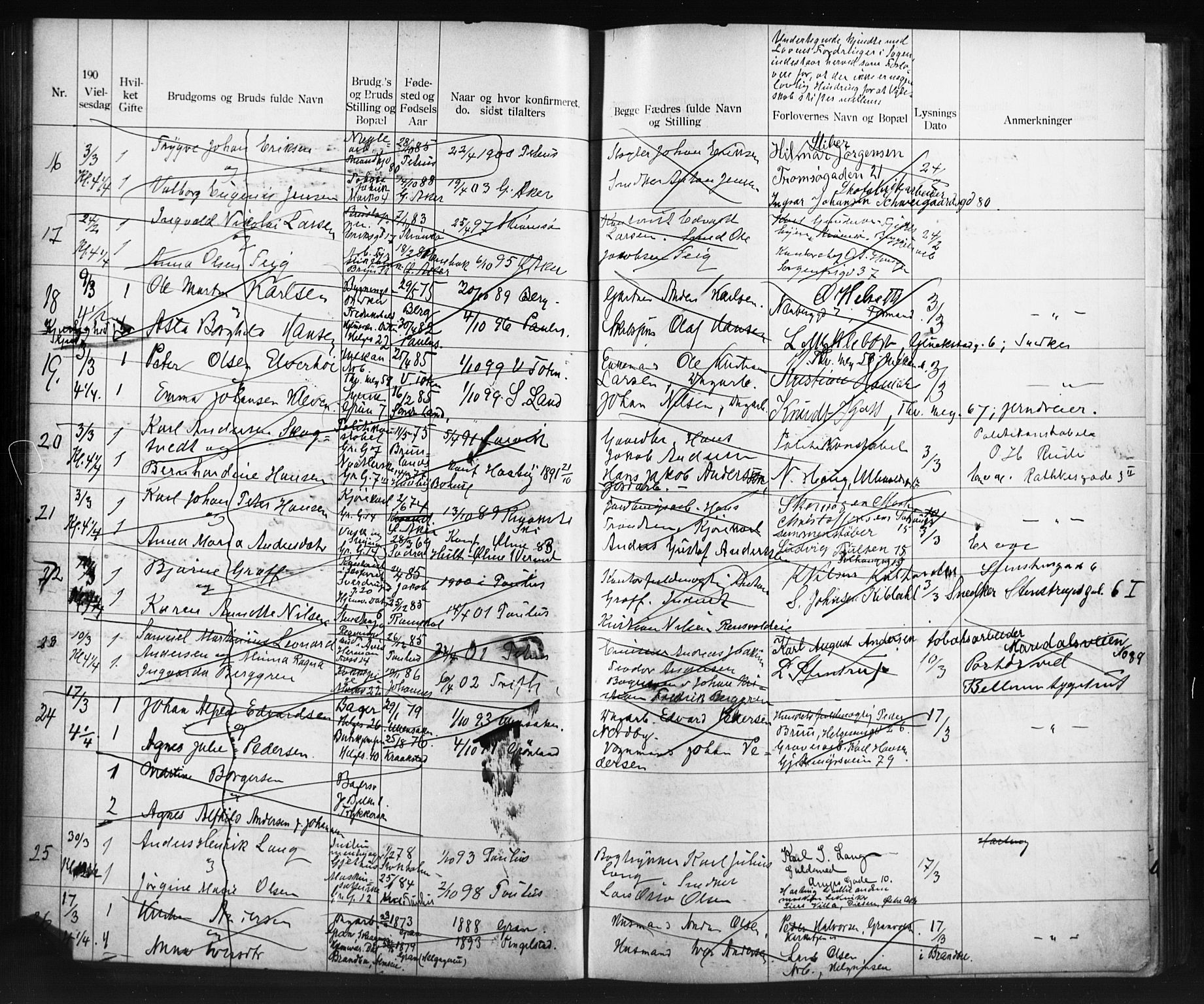 Paulus prestekontor Kirkebøker, AV/SAO-A-10871/H/Ha/L0001: Banns register no. 1, 1902-1914