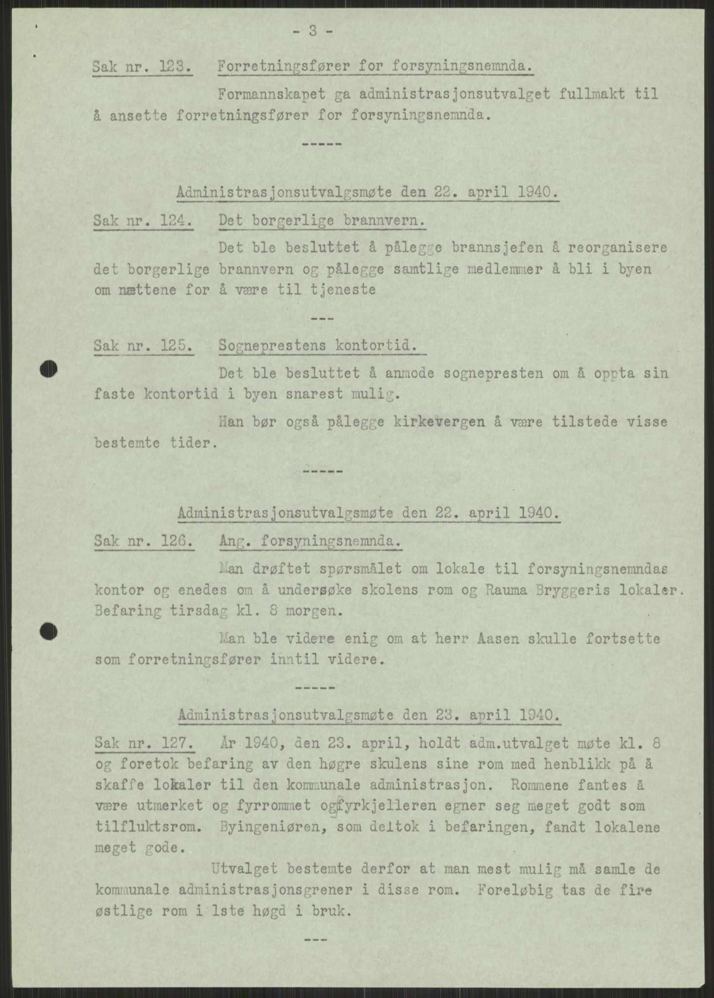 Forsvaret, Forsvarets krigshistoriske avdeling, AV/RA-RAFA-2017/Y/Ya/L0015: II-C-11-31 - Fylkesmenn.  Rapporter om krigsbegivenhetene 1940., 1940, p. 719