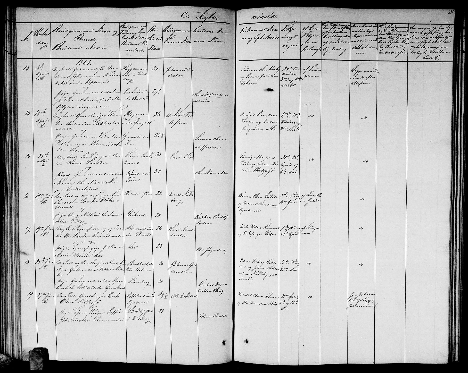 Høland prestekontor Kirkebøker, AV/SAO-A-10346a/G/Ga/L0004: Parish register (copy) no. I 4, 1854-1862, p. 291